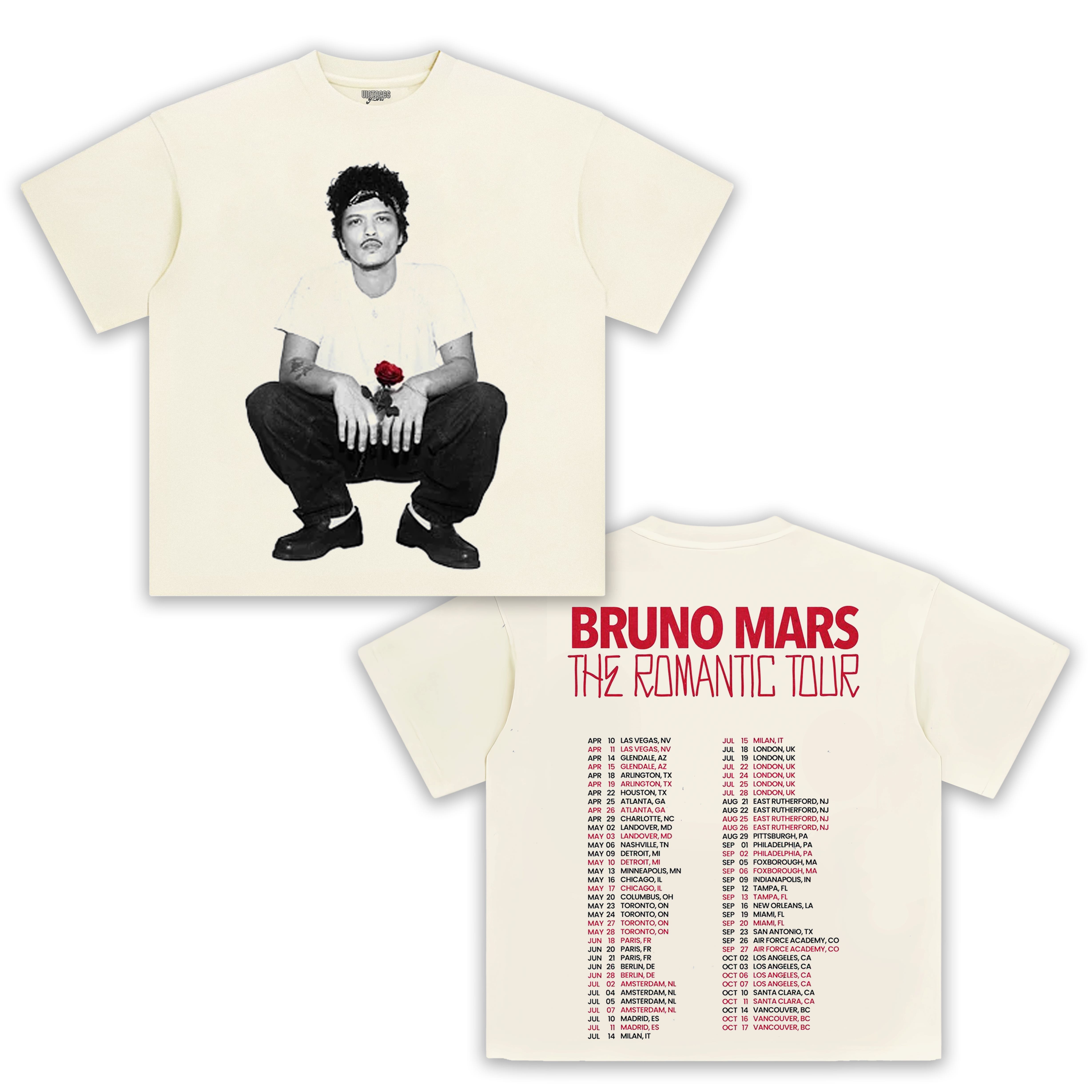 NEW SHOWS ADDED - BRUNO MARS & THE ROMANTIC ROSE TEE