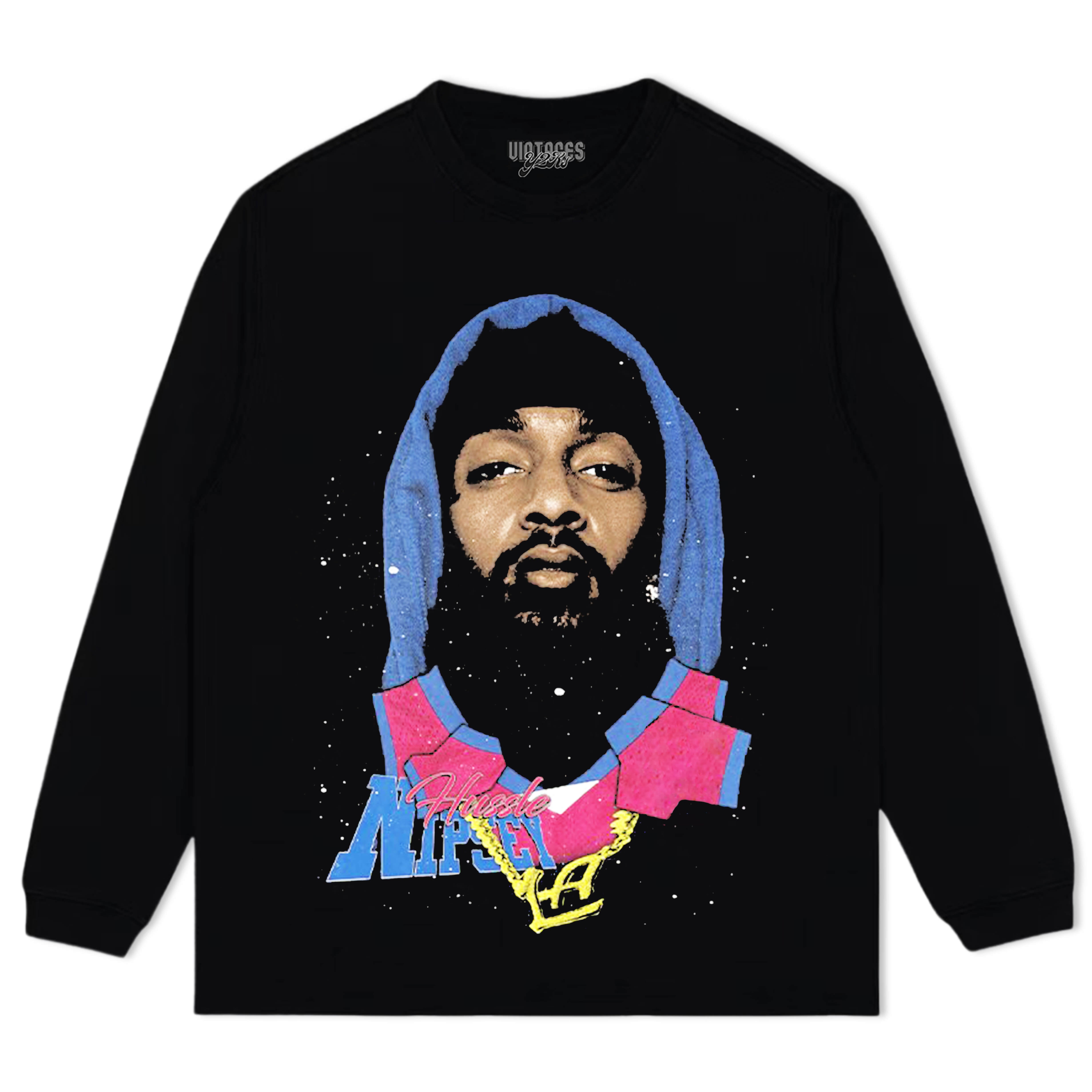 NIPSEY HUSSLE VINTAGE RAP V2 TEE & LS & HOODIE
