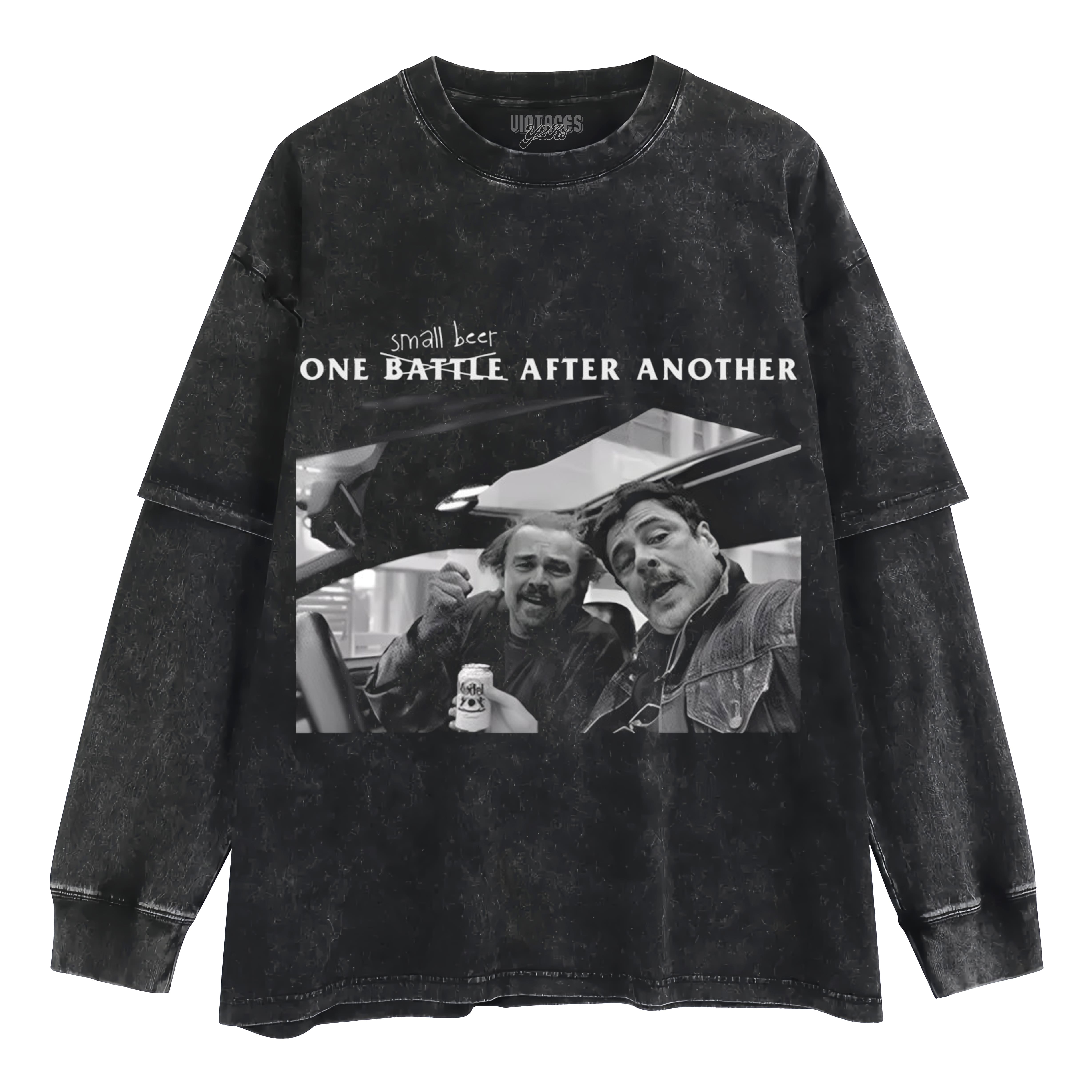 ONE SMALL BEER AFTER ANOTHER - COMEDY MEMES AND FILM ONE BATTLE AFTER ANOTHER LAYERED LONG SLEEVE