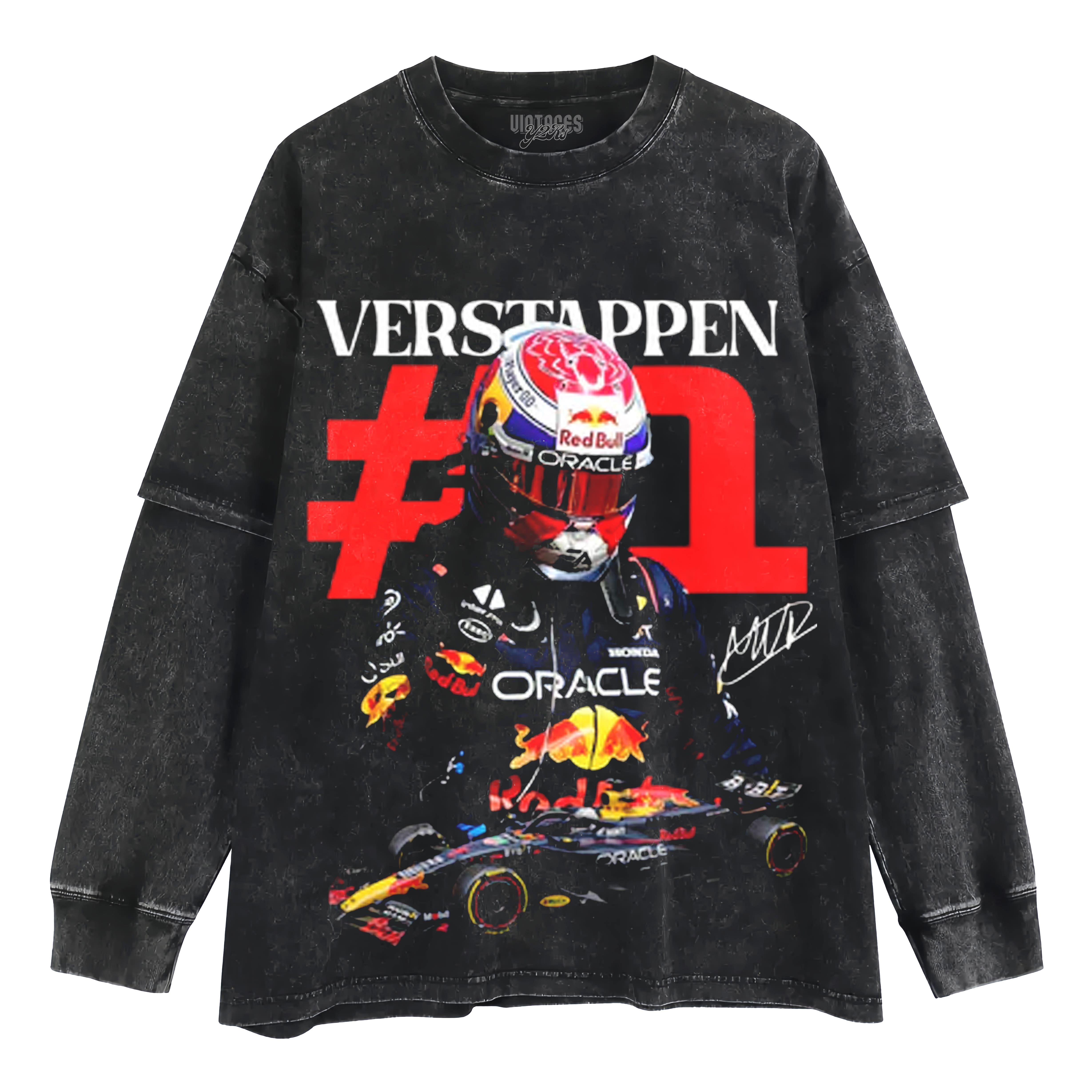 OVERSIZED MAX VERSTAPPEN #1 DRIVER F1 LAYERED LONG SLEEVE