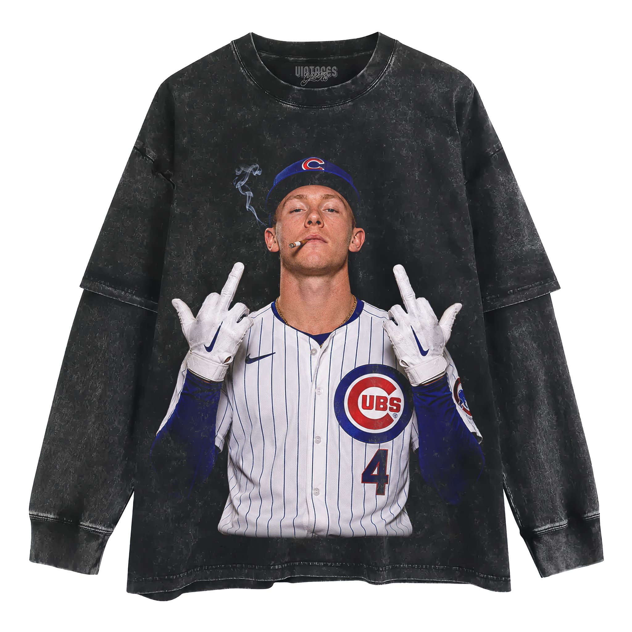 PETE CROW-ARMSTRONG - THE MIDDLE FINGER MEME V2 TANK TOP & TEE & LONG SLEEVE & LAYERED LS & HOODIE