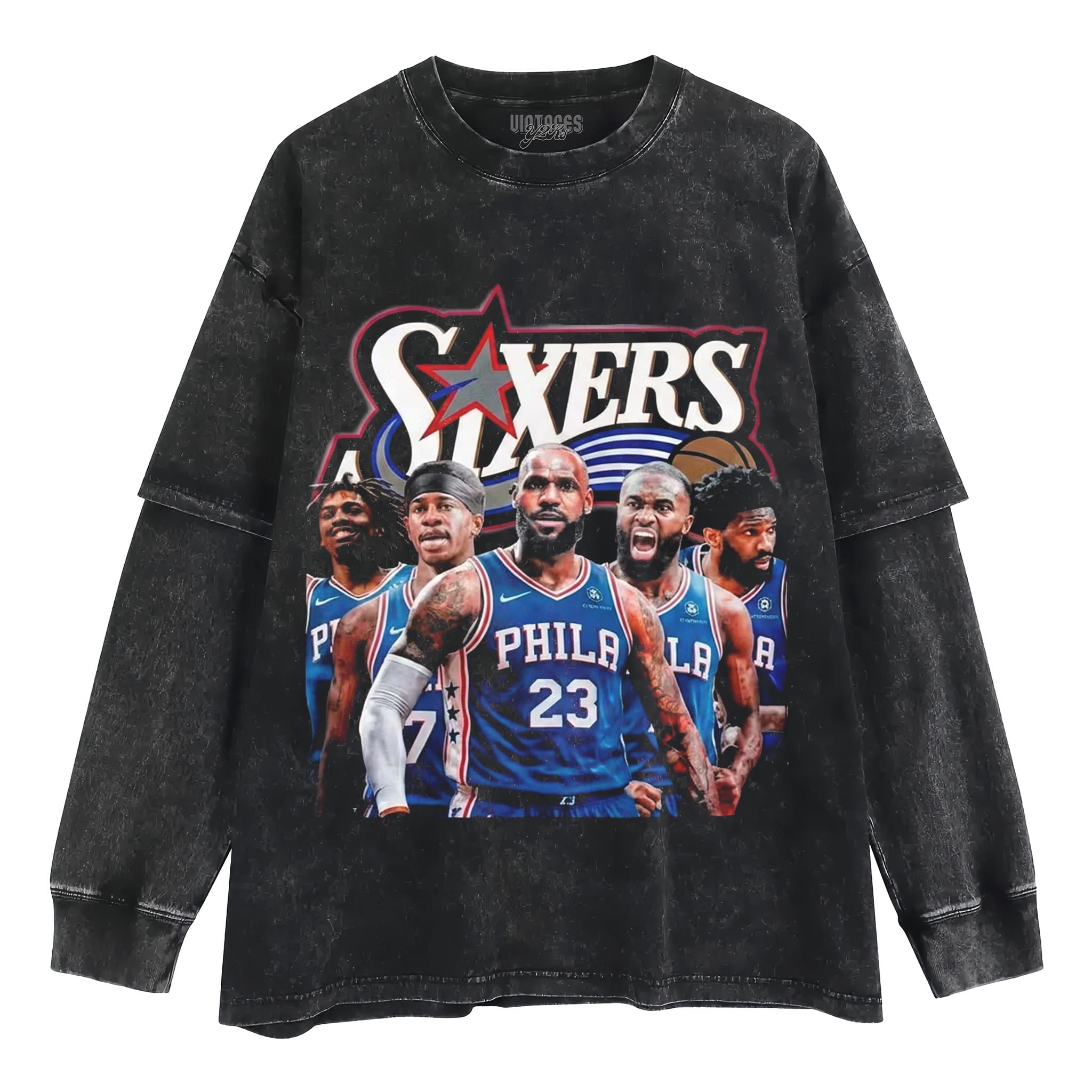 PHILADELPHIA 76ERS TEAM GRAPHIC TANK TOP & TEE & LONG SLEEVE & LAYERED LS & HOODIE