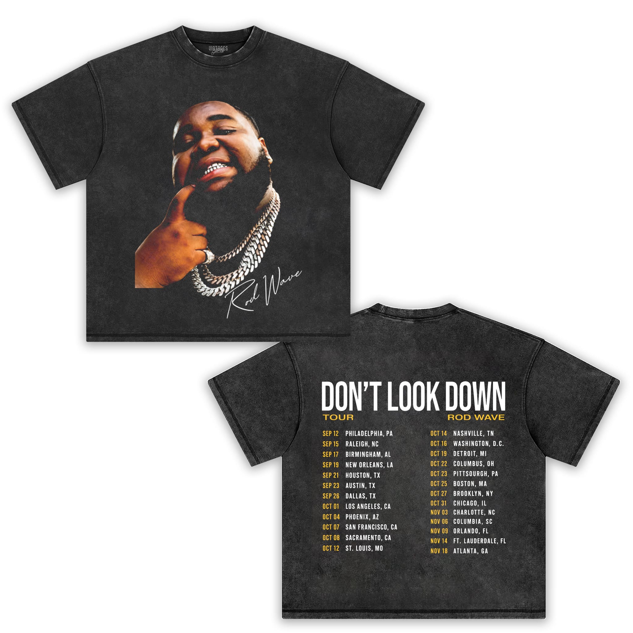 RETRO ROD WAVE DON'T LOOK DOWN MUSIC TOUR 2026 V3 TANK TOP & TEE