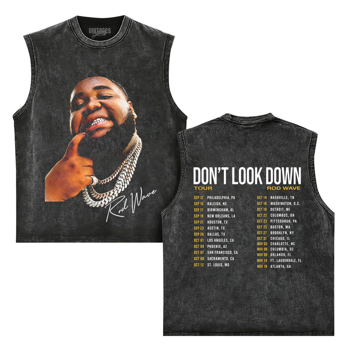 RETRO ROD WAVE DON'T LOOK DOWN MUSIC TOUR 2026 V3 TANK TOP & TEE