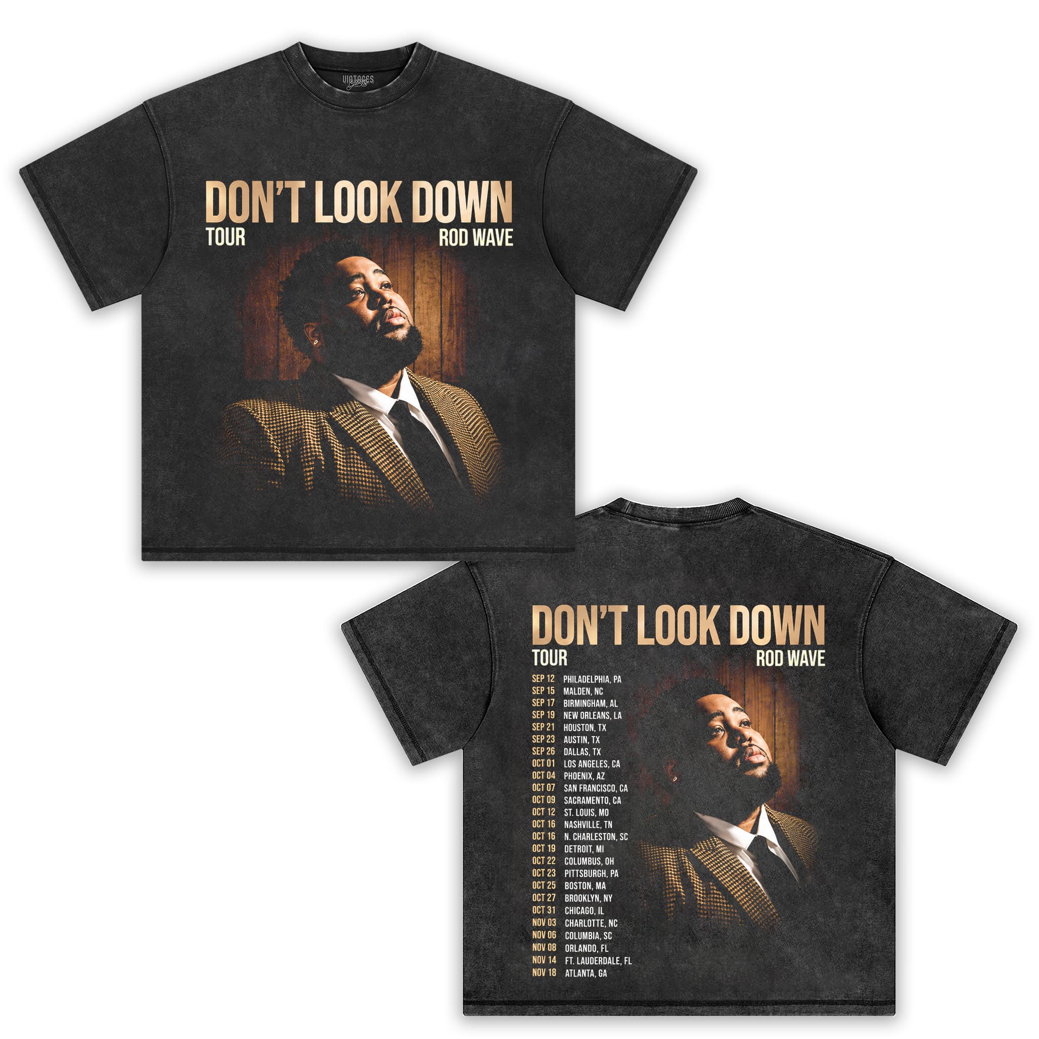 RETRO ROD WAVE DON'T LOOK DOWN MUSIC TOUR 2026 V4 TANK TOP & TEE
