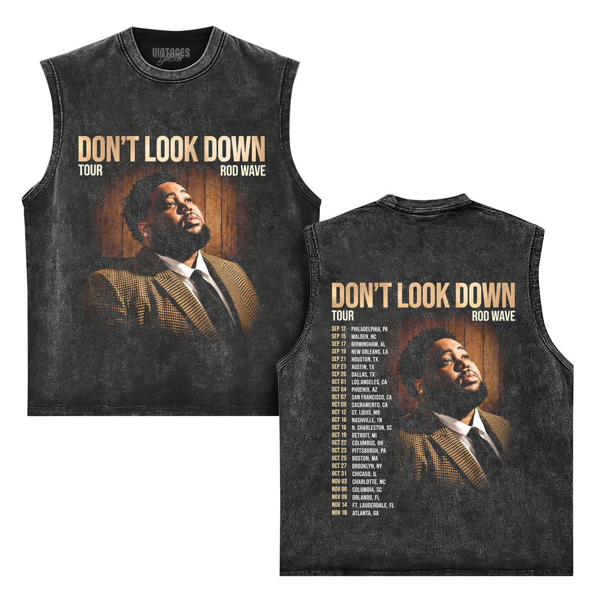 RETRO ROD WAVE DON'T LOOK DOWN MUSIC TOUR 2026 V4 TANK TOP & TEE