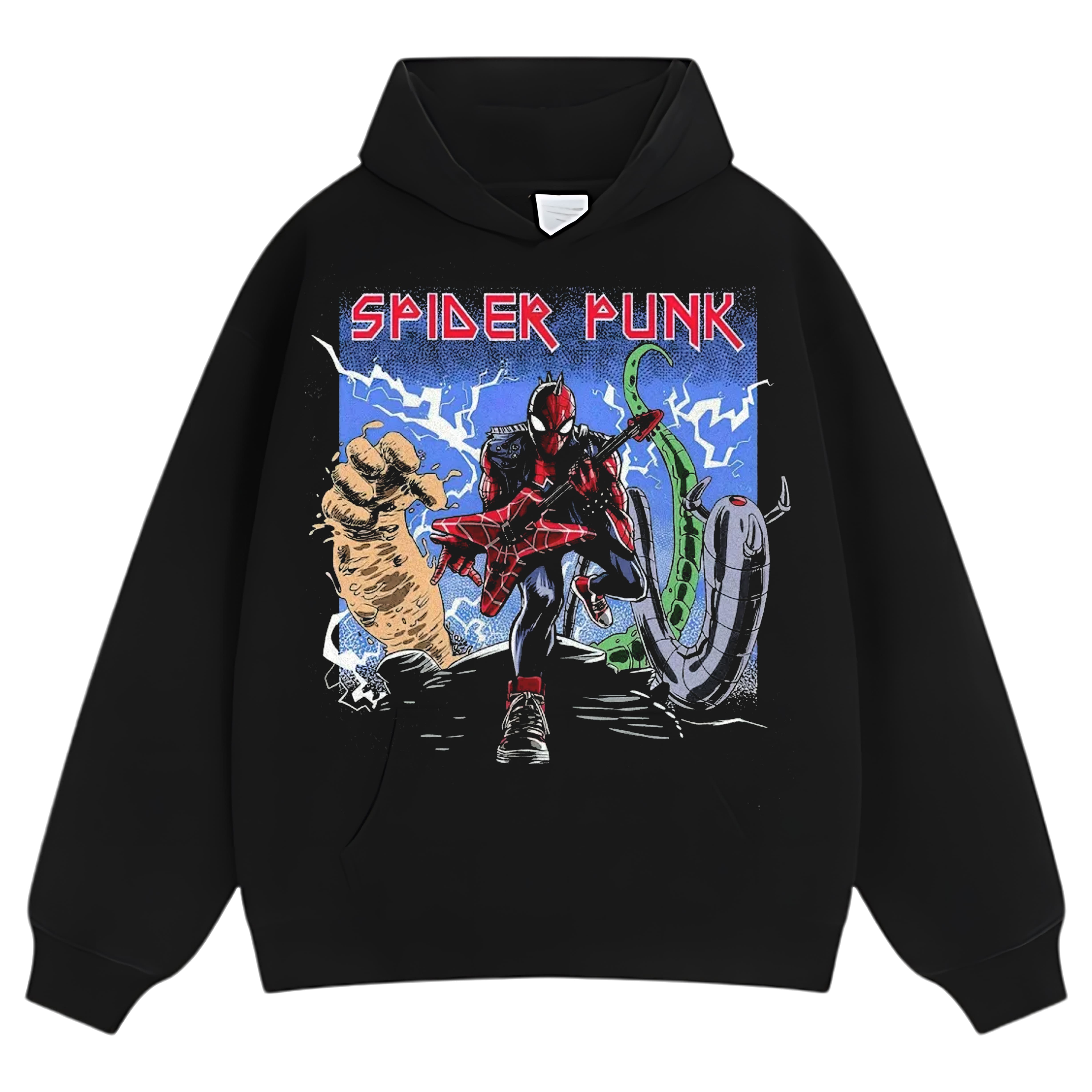 RETRO SPIDER PUNK PUNK-ROCK HERO TEE & LS & HOODIE