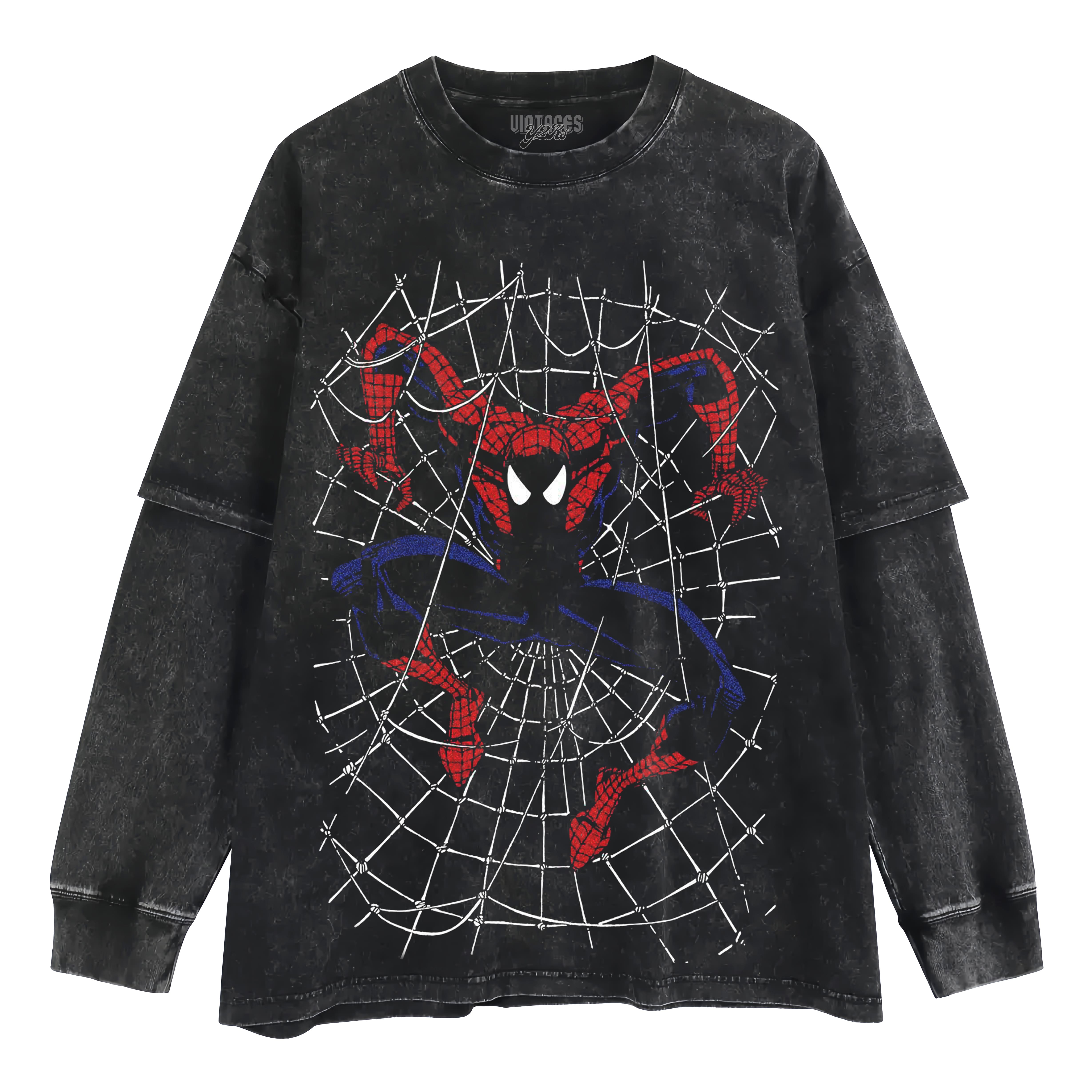 RETRO STYLE - SPIDER MAN LAYERED LONG SLEEVE