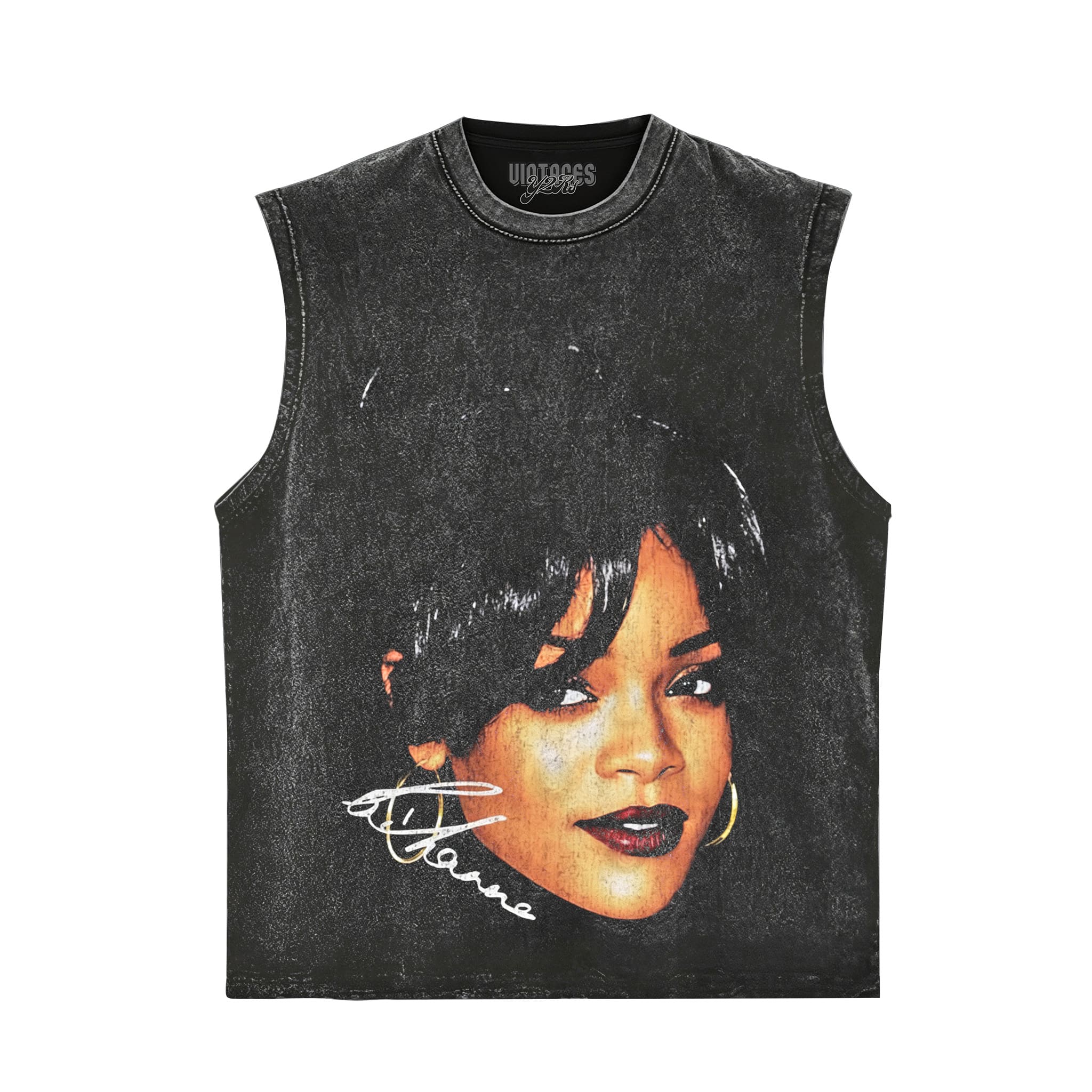 RIHANNA BIG FACE GRUNGE TANK TOP & TEE & LONG SLEEVE & LAYERED LS & HOODIE