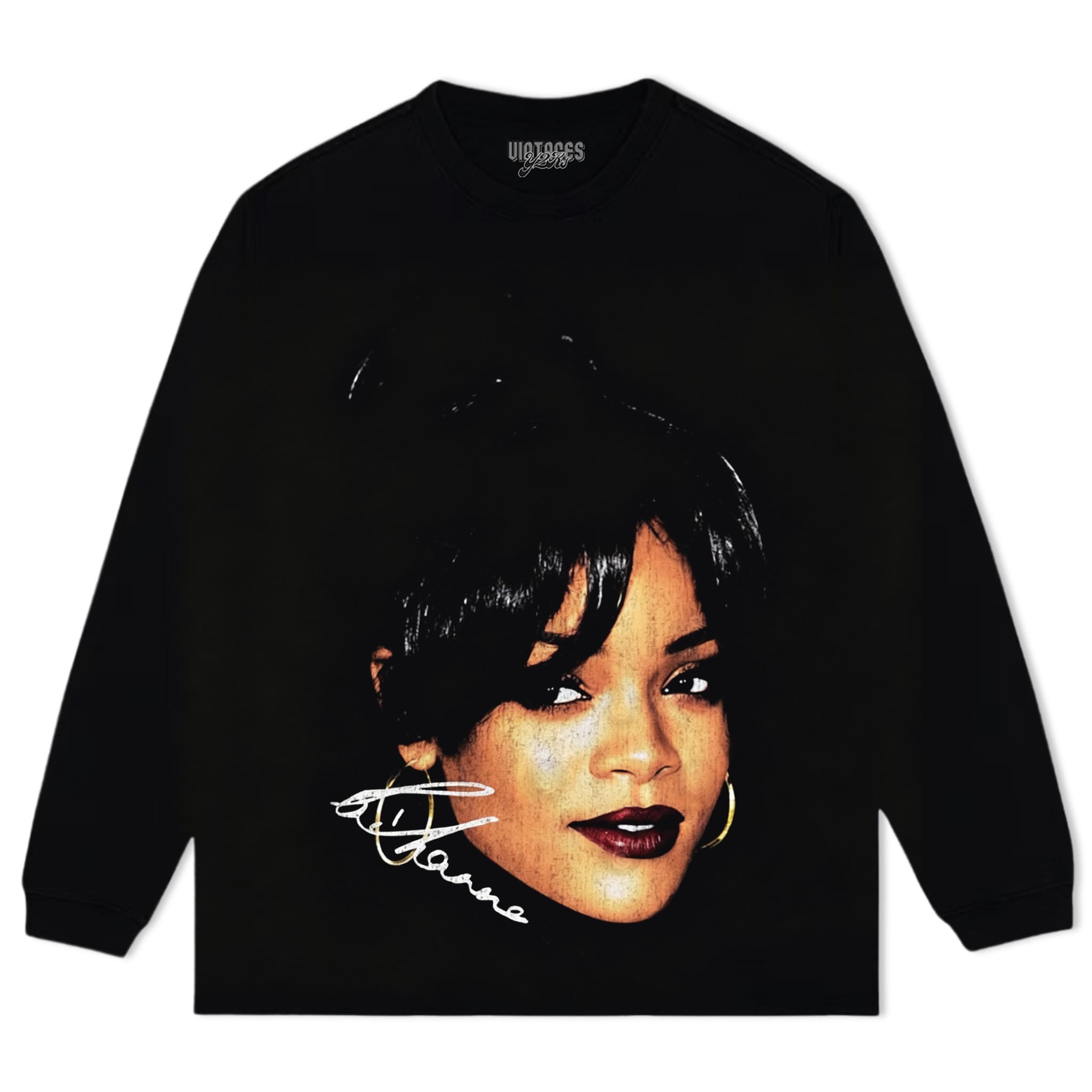 RIHANNA BIG FACE GRUNGE TANK TOP & TEE & LONG SLEEVE & LAYERED LS & HOODIE