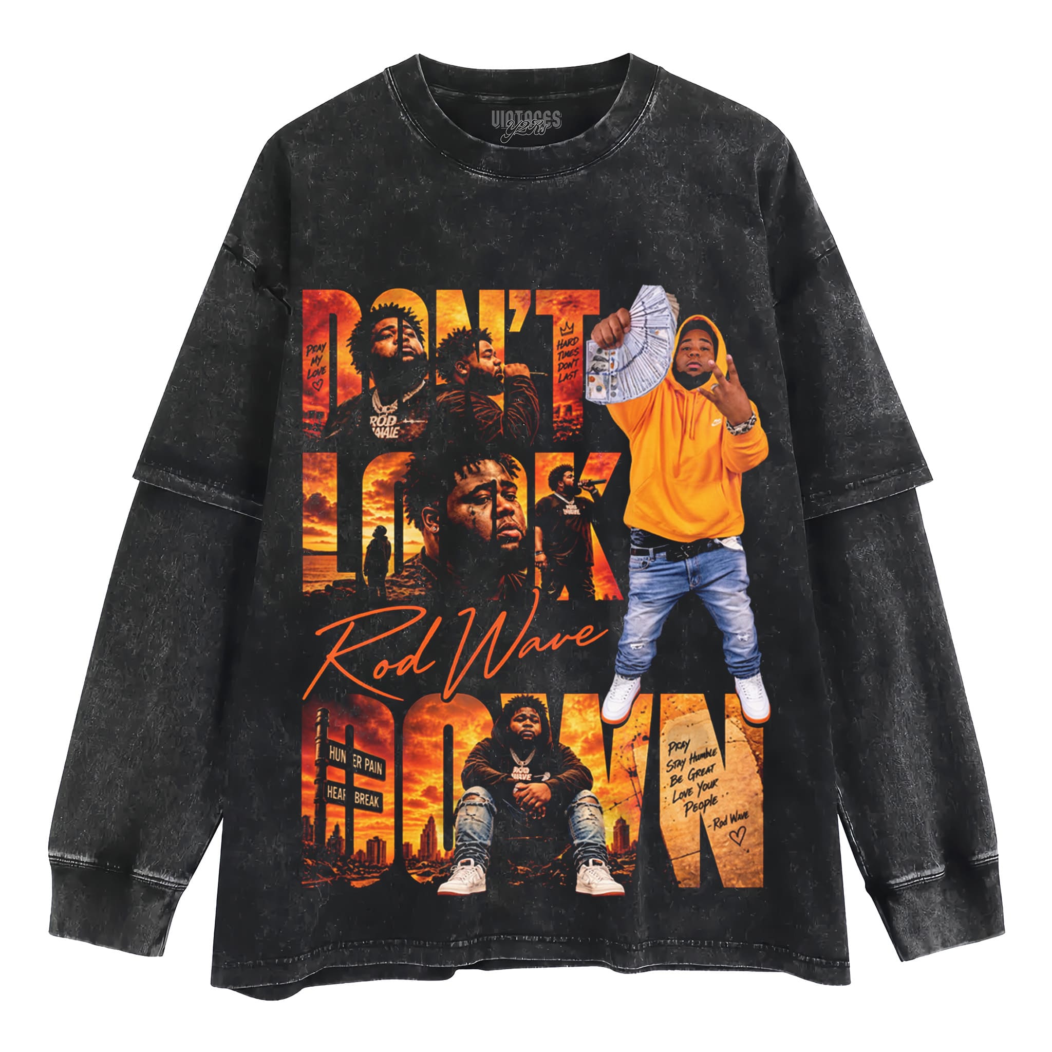 ROD WAVE DON'T LOOK DOWN TOUR 2026 RETRO TANK TOP & TEE & LONG SLEEVE & LAYERED LS & HOODIE
