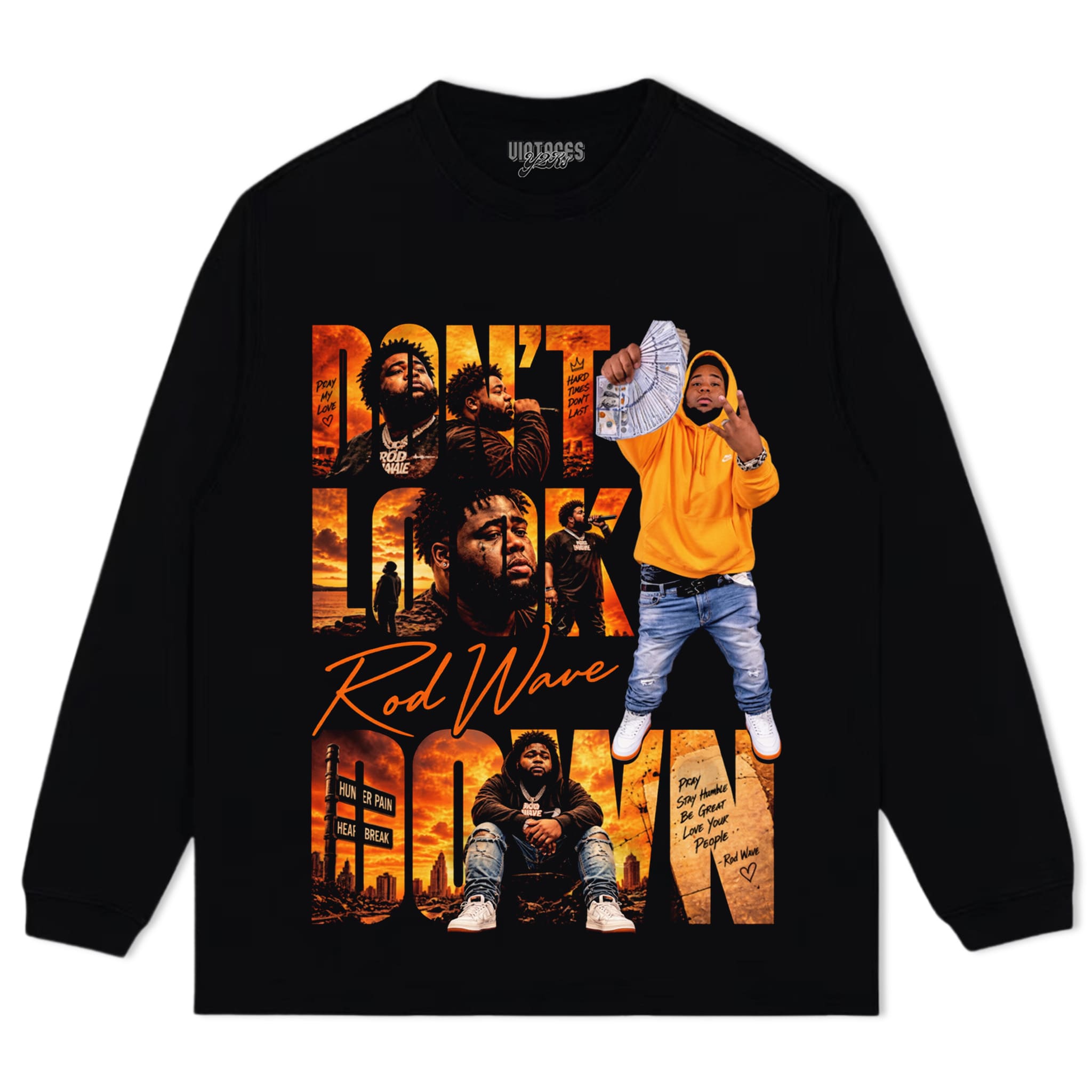 ROD WAVE DON'T LOOK DOWN TOUR 2026 RETRO TANK TOP & TEE & LONG SLEEVE & LAYERED LS & HOODIE