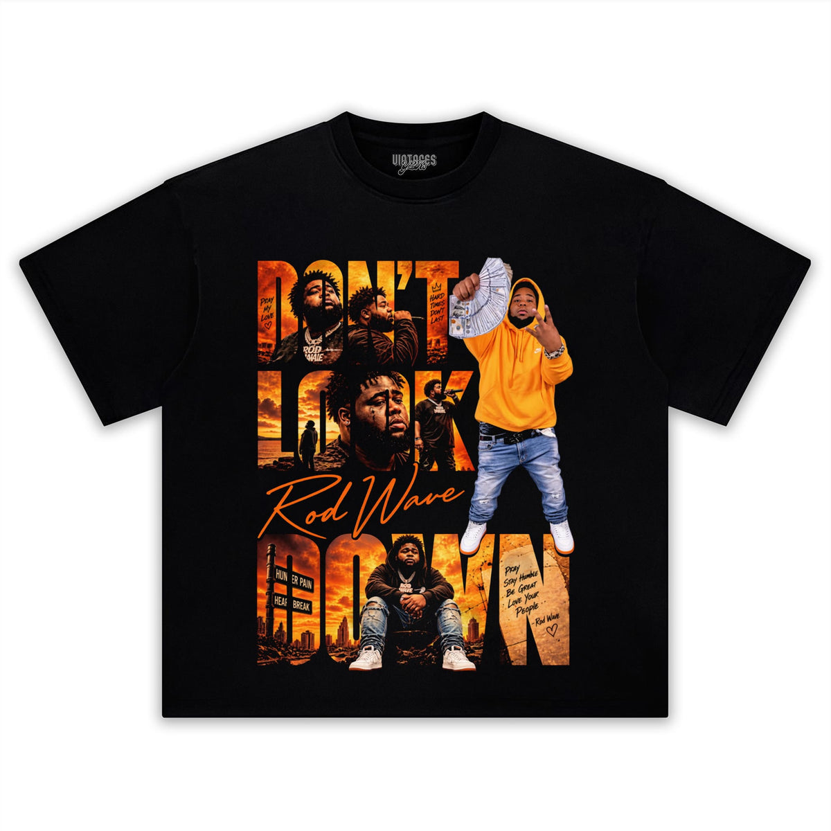 ROD WAVE DON'T LOOK DOWN TOUR 2026 RETRO TANK TOP & TEE & LONG SLEEVE & LAYERED LS & HOODIE