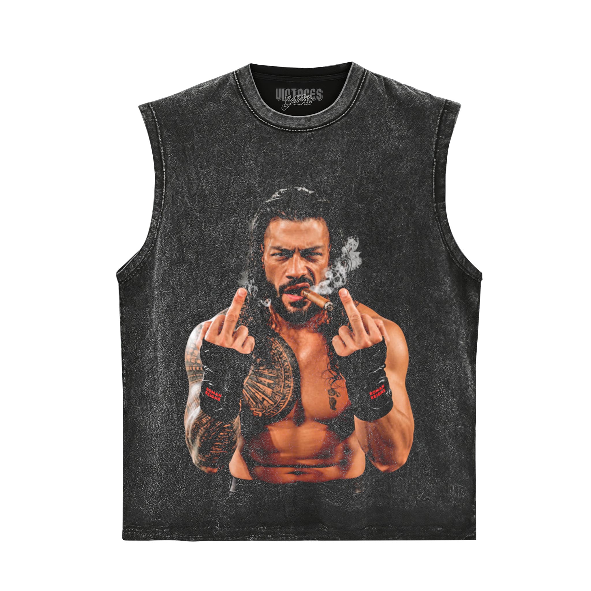 ROMAN REIGNS MIDDLE FINGER TANK TOP & TEE & LONG SLEEVE & LAYERED LS & HOODIE