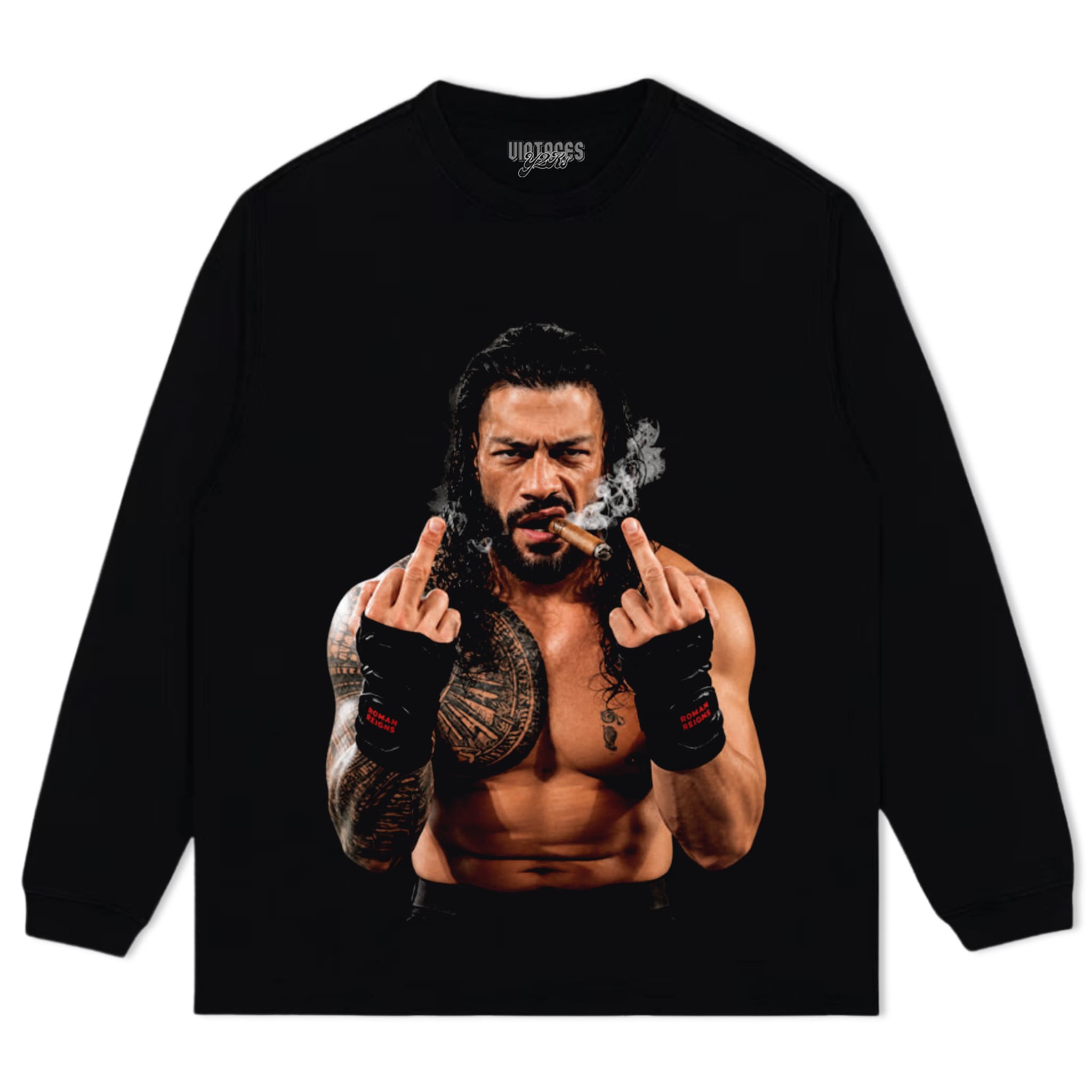 ROMAN REIGNS MIDDLE FINGER TANK TOP & TEE & LONG SLEEVE & LAYERED LS & HOODIE