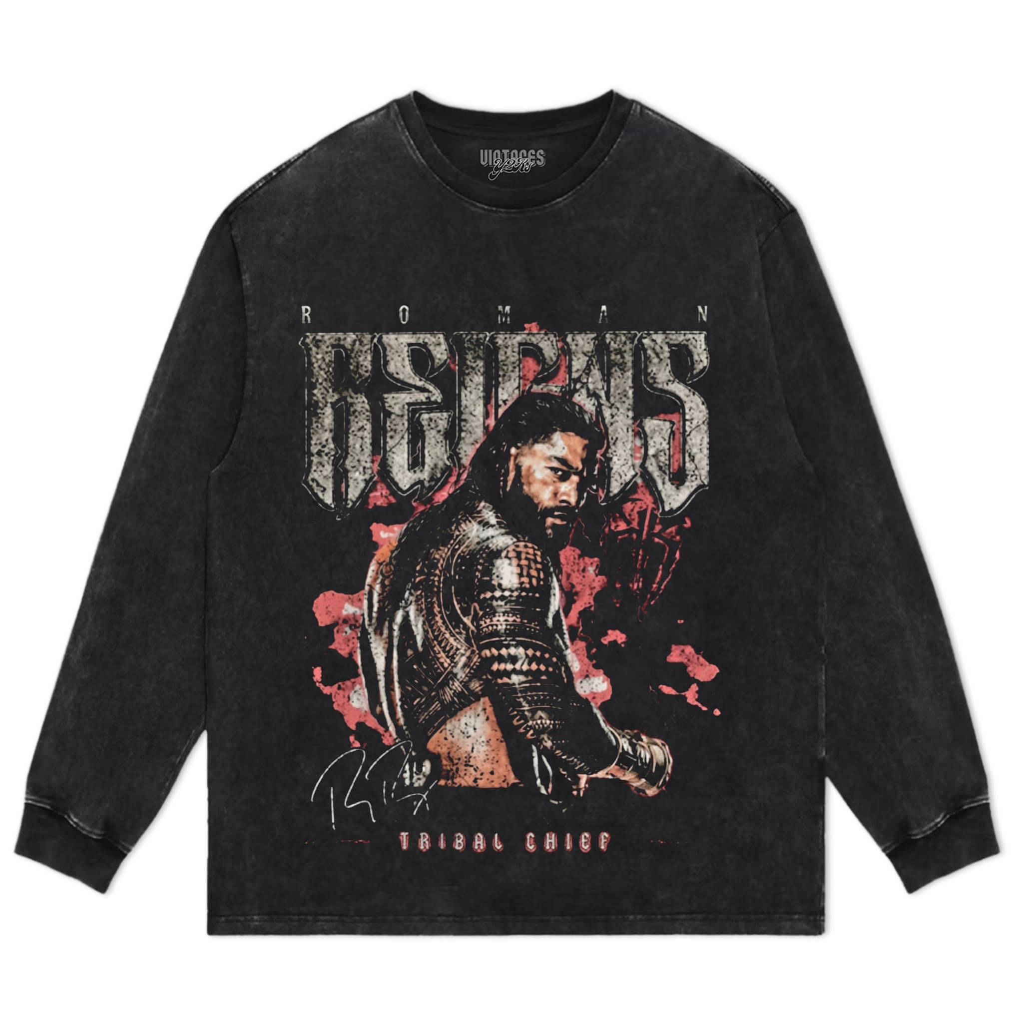ROMAN REIGNS TRIBAL CHIEF VINTAGE WRESTLING TANK TOP & TEE & LONG SLEEVE & LAYERED LS & HOODIE