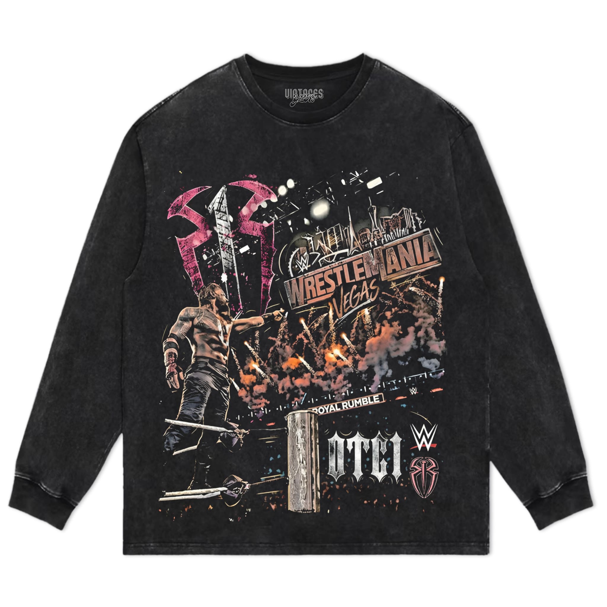 ROMAN REIGNS WRESTLEMANIA WWE PRO WRESTLING TANK TOP & TEE & LONG SLEEVE & LAYERED LS & HOODIE