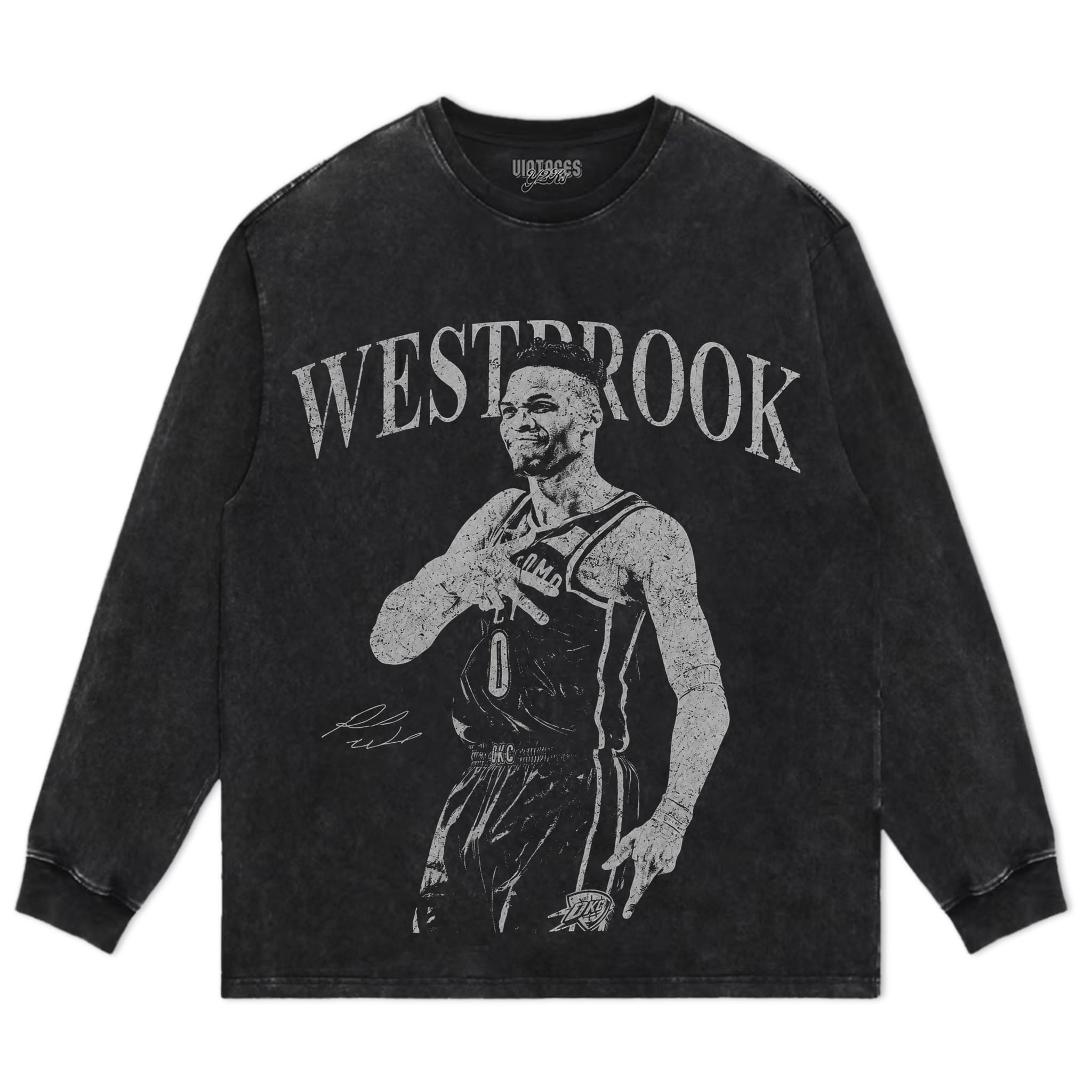 RUSSELL WESTBROOK TRIPLE DOUBLE VINTAGE TANK TOP & TEE & LONG SLEEVE & LAYERED LS & HOODIE