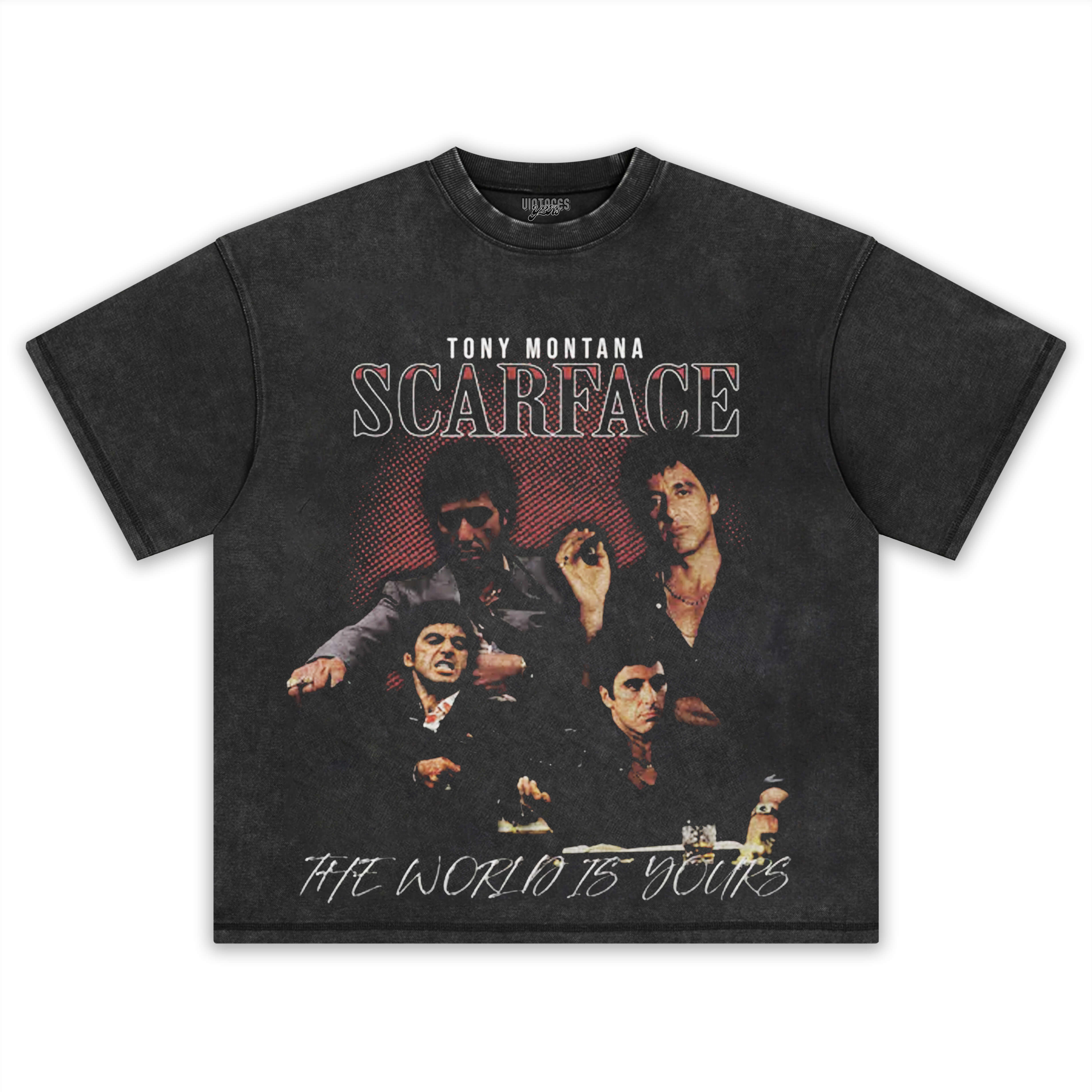SCARFACE & THE WORLD IS YOURS V2 TEE & LS & HOODIE