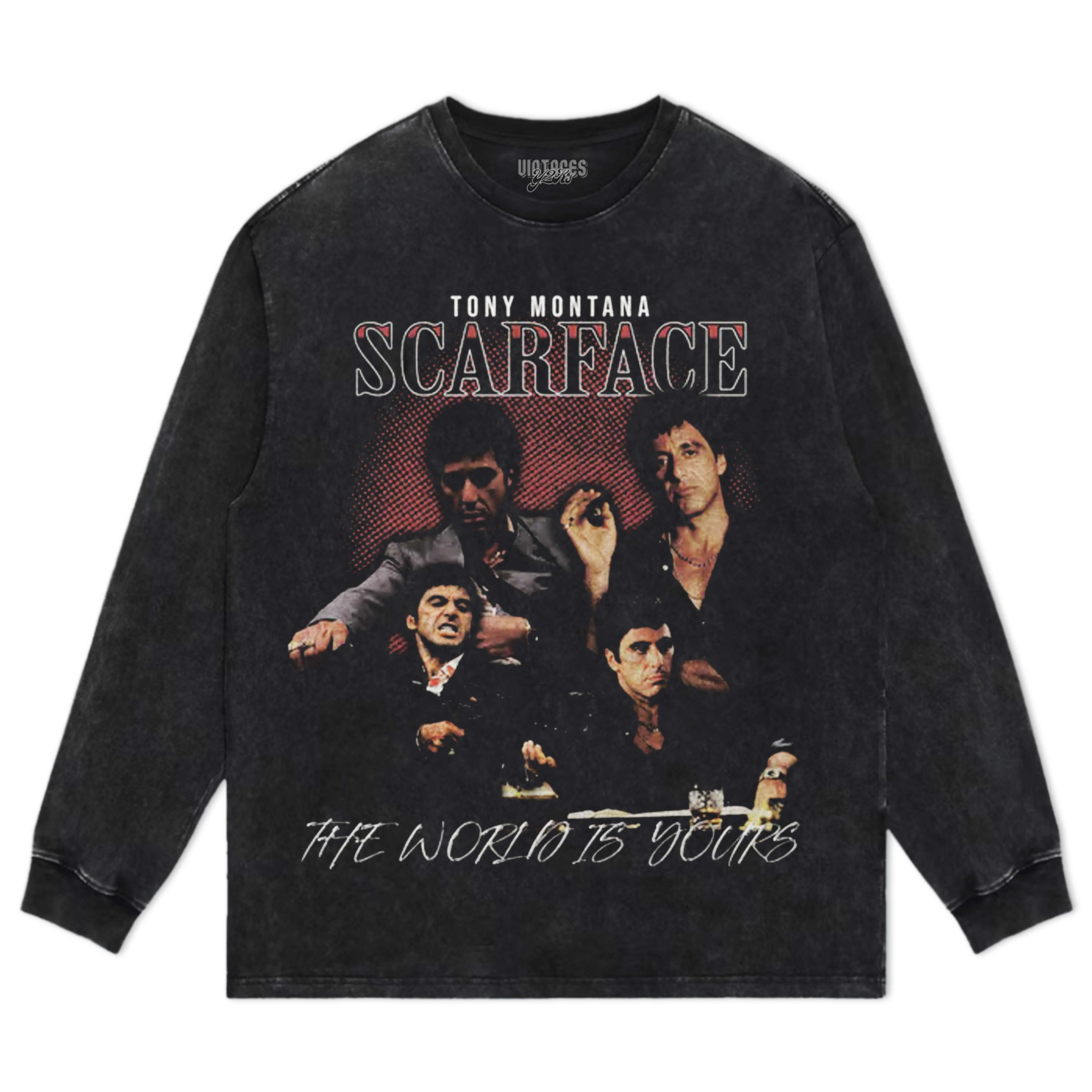 SCARFACE & THE WORLD IS YOURS V2 TEE & LS & HOODIE