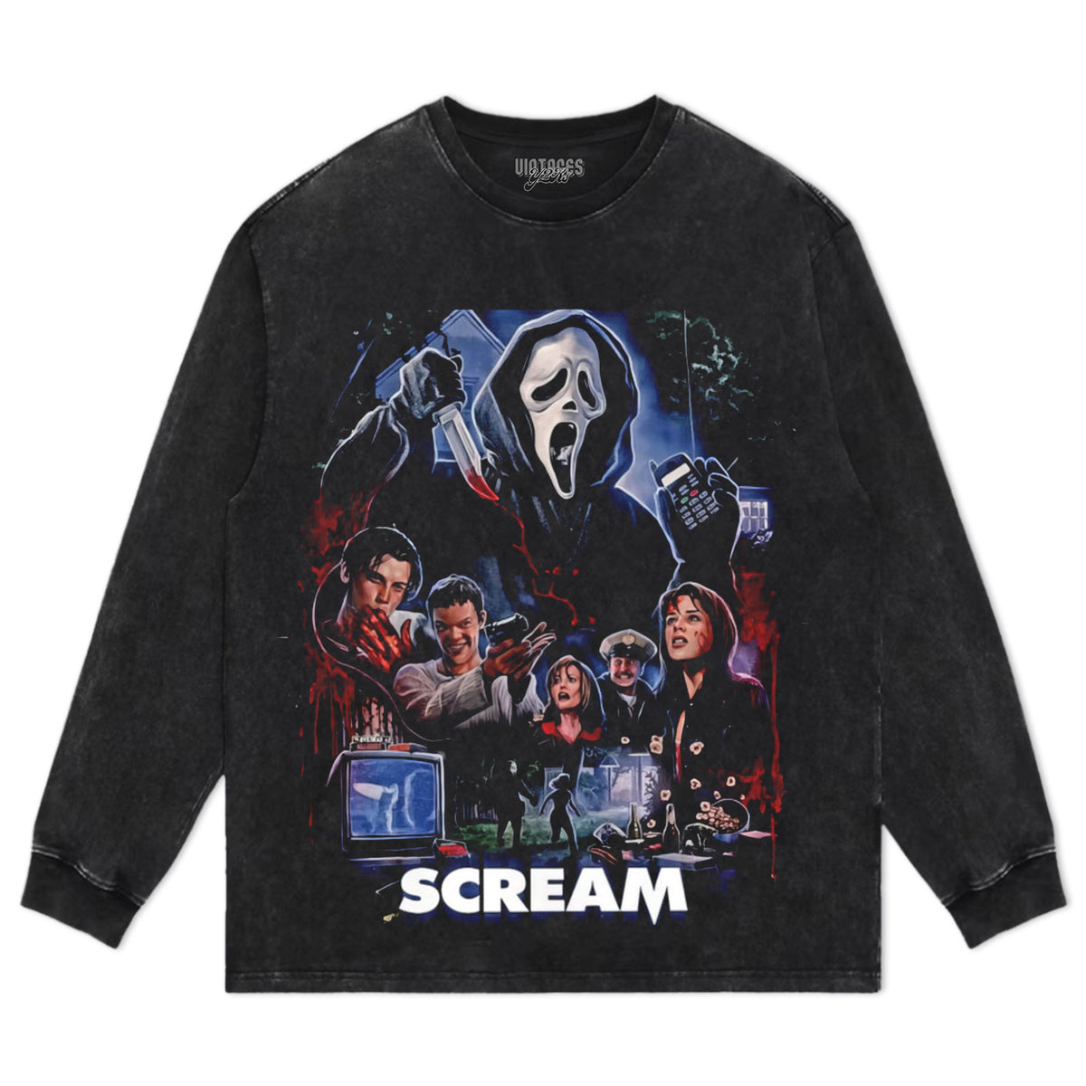 SCREAM HORROR MOVIE TEE & LS & HOODIE
