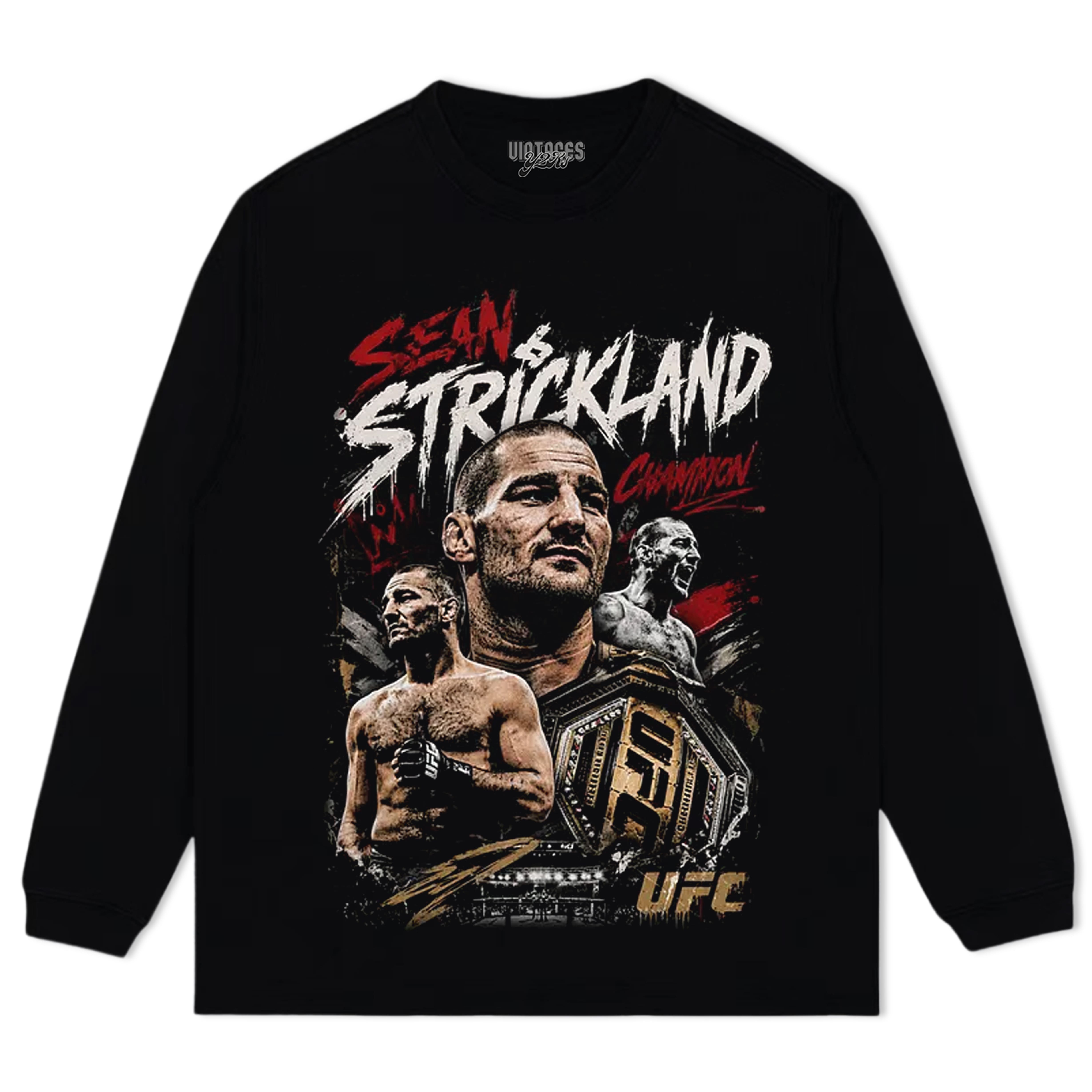 SEAN STRICKLAND CHAMPION V2 TANK TOP & TEE & LONG SLEEVE & LAYERED LS & HOODIE