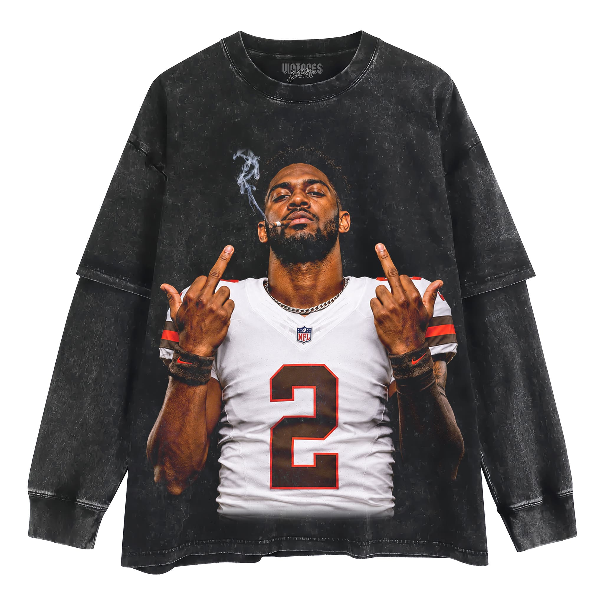 SHEDEUR SANDERS - MIDDLE FINGER TANK TOP & TEE & LONG SLEEVE & LAYERED LS & HOODIE