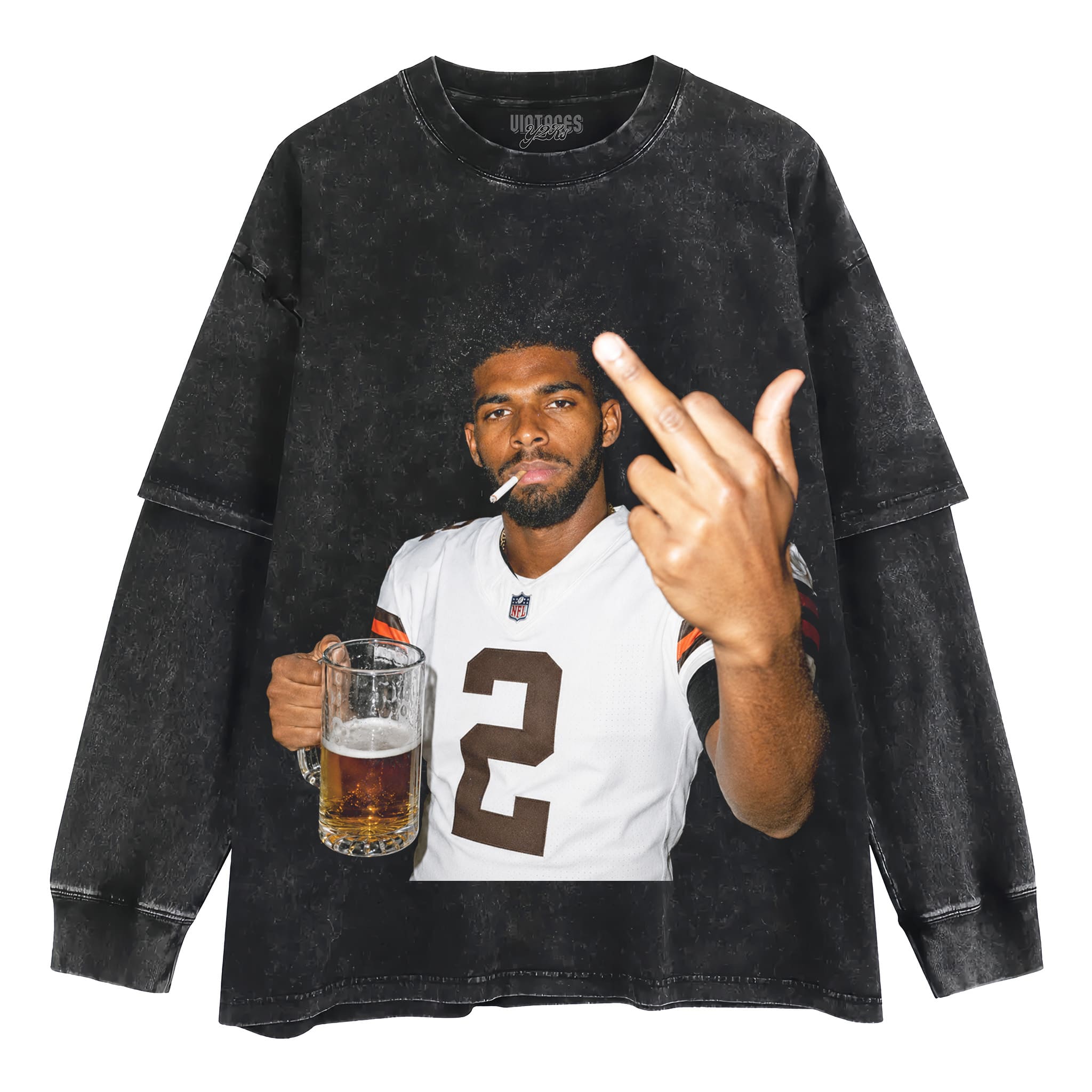 SHEDEUR SANDERS - MIDDLE FINGER V2 TANK TOP & TEE & LONG SLEEVE & LAYERED LS & HOODIE