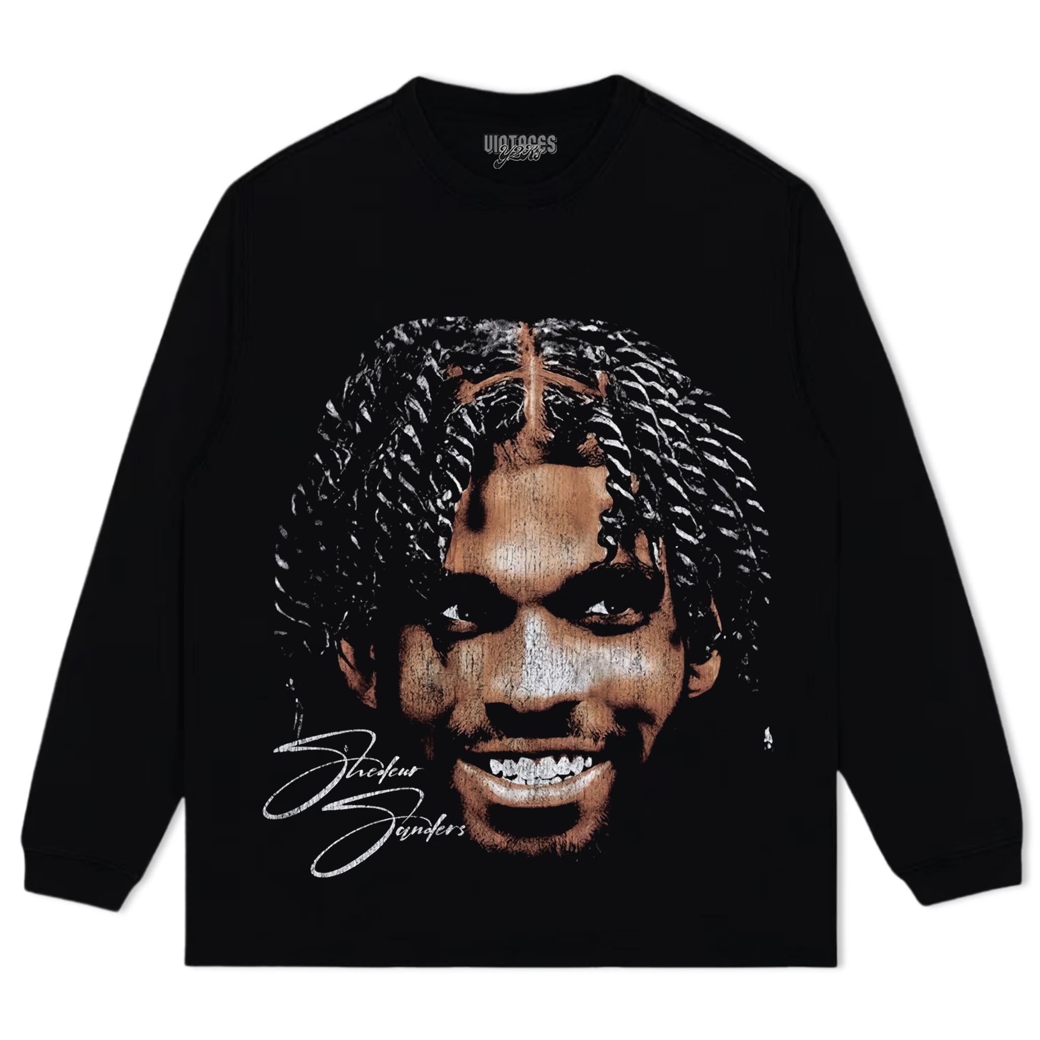 SHEDEUR SANDERS BIG FACE GRUNGE TANK TOP & TEE & LONG SLEEVE & LAYERED LS & HOODIE