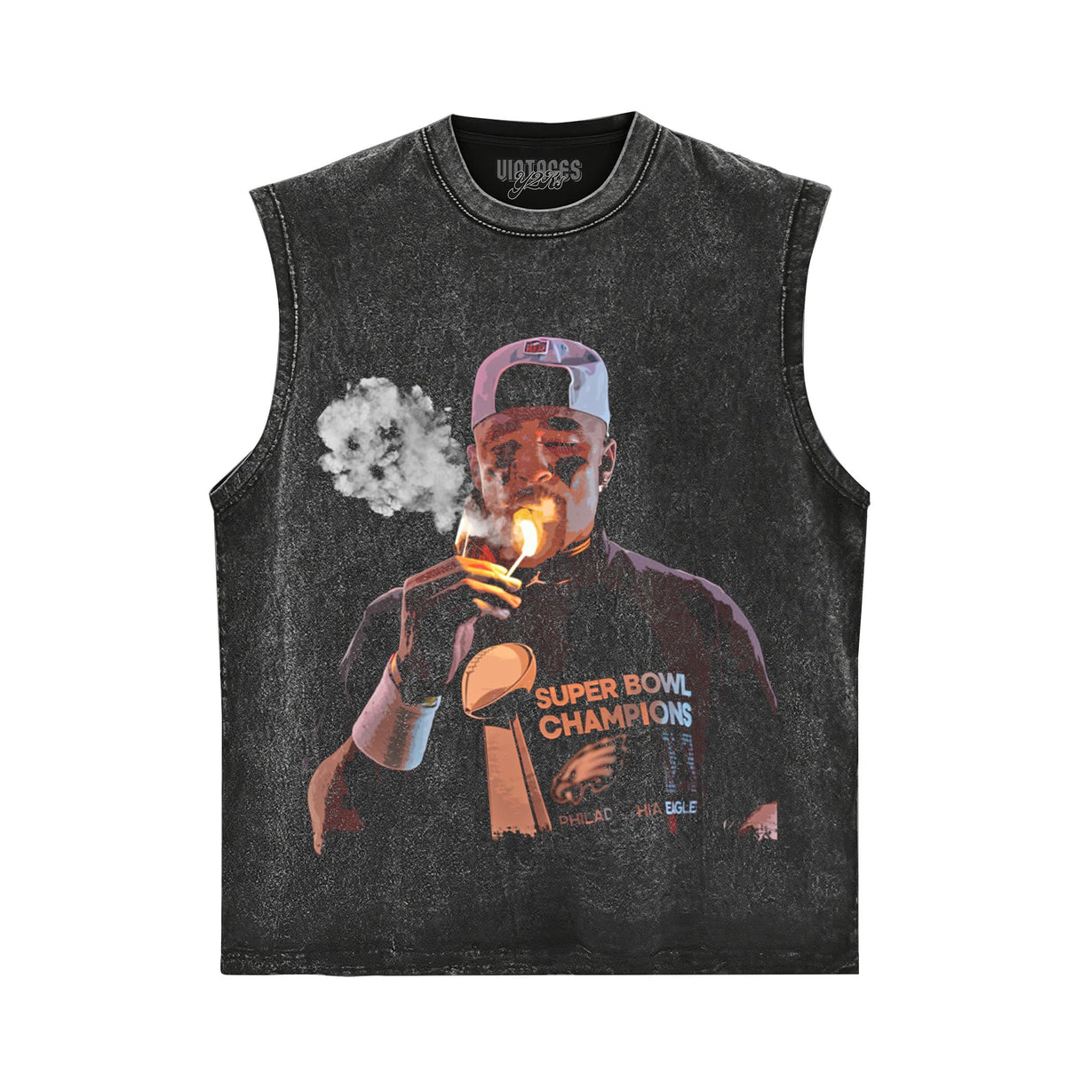 SMOKING JALEN HURTS TANK TOP & TEE & LONG SLEEVE & LAYERED LS & HOODIE