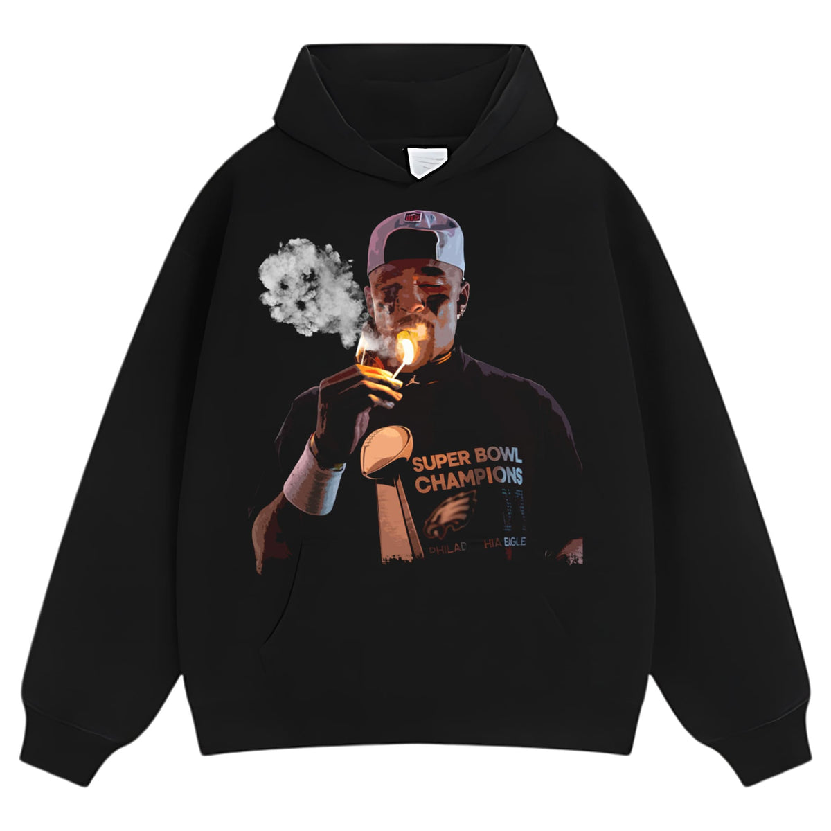 SMOKING JALEN HURTS TANK TOP & TEE & LONG SLEEVE & LAYERED LS & HOODIE