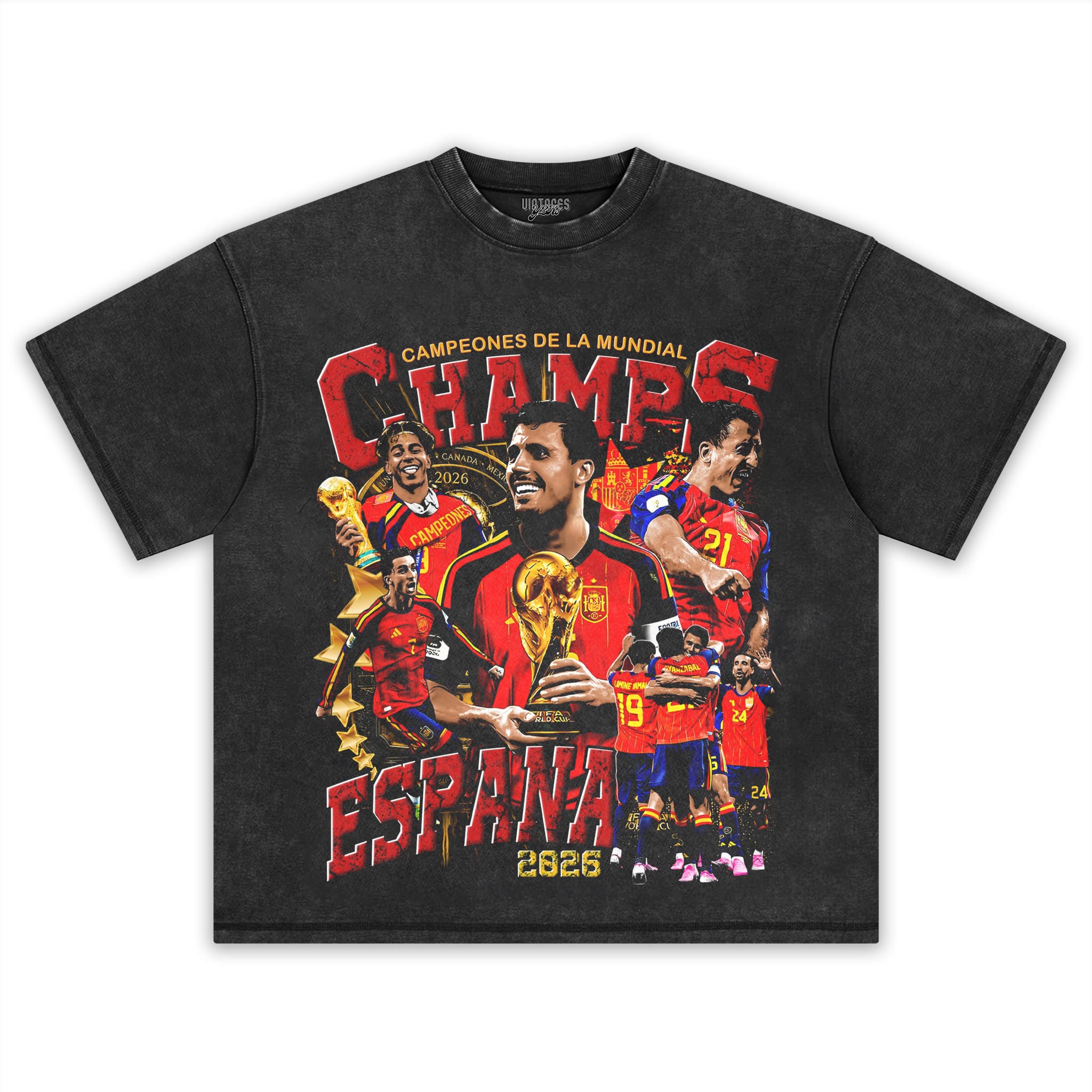 SPAIN - WC '26 CHAMPS V6 TANK TOP & TEE & LONG SLEEVE & LAYERED LS & HOODIE