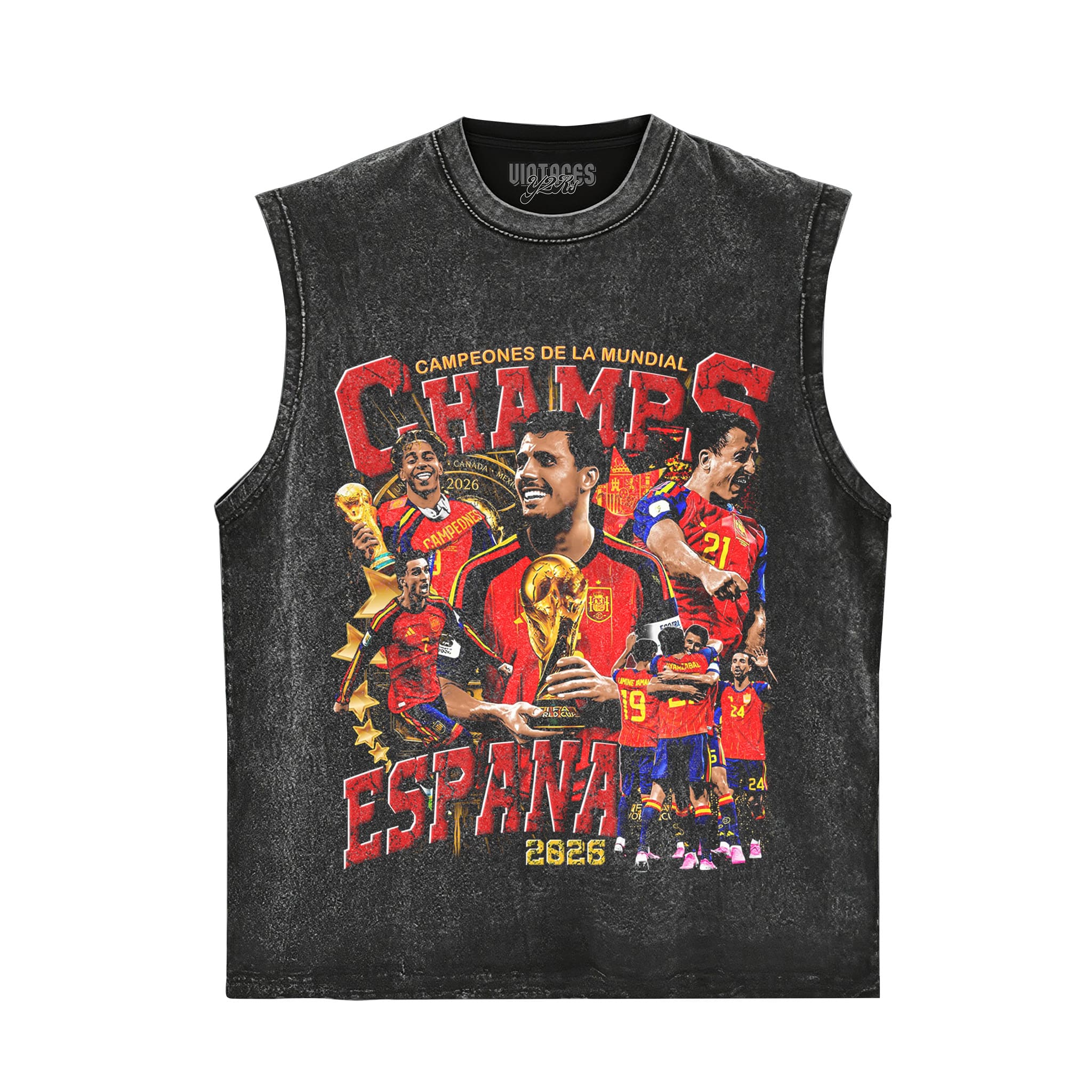 SPAIN - WC '26 CHAMPS V6 TANK TOP & TEE & LONG SLEEVE & LAYERED LS & HOODIE