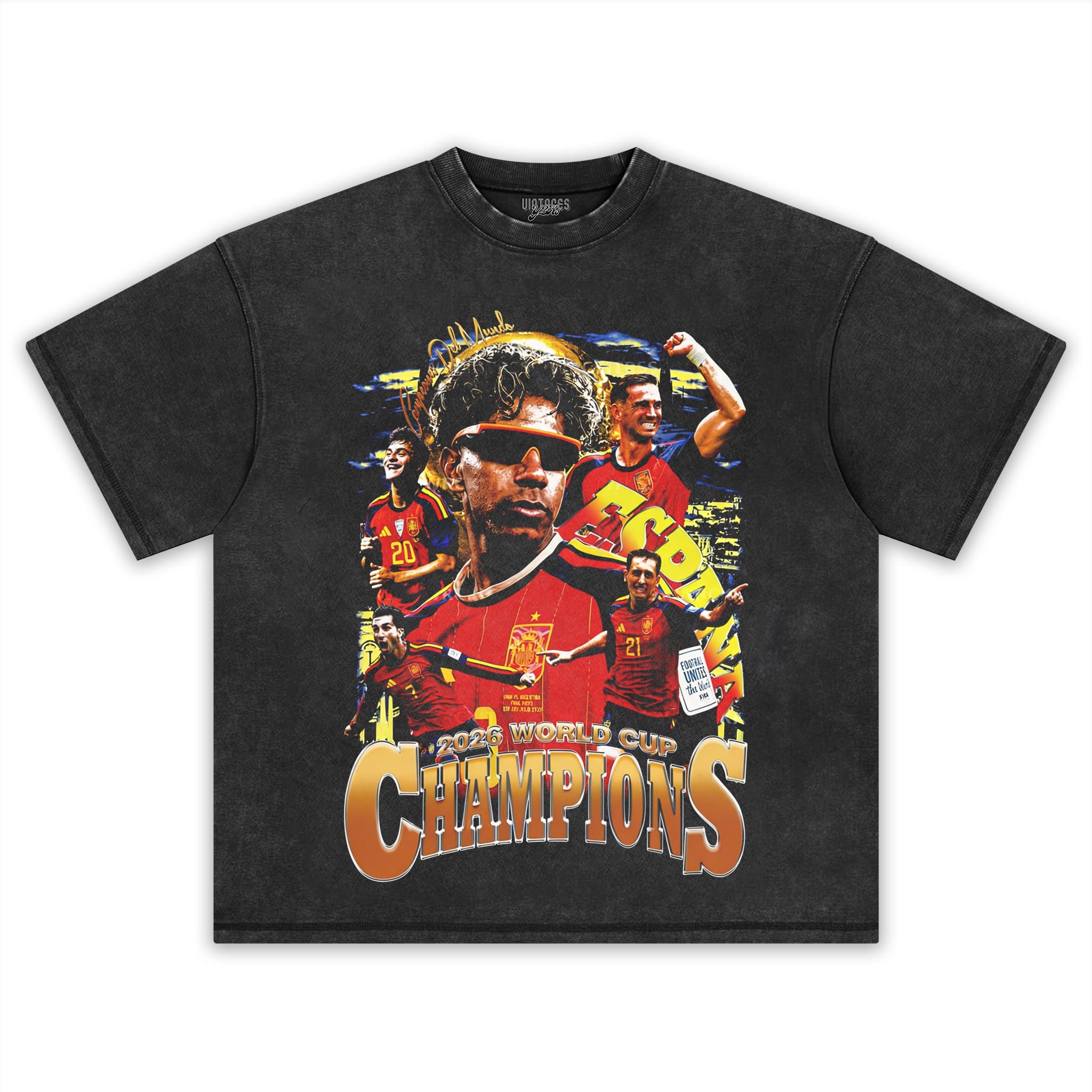 SPAIN - WC '26 CHAMPS V8 TANK TOP & TEE & LONG SLEEVE & LAYERED LS & HOODIE