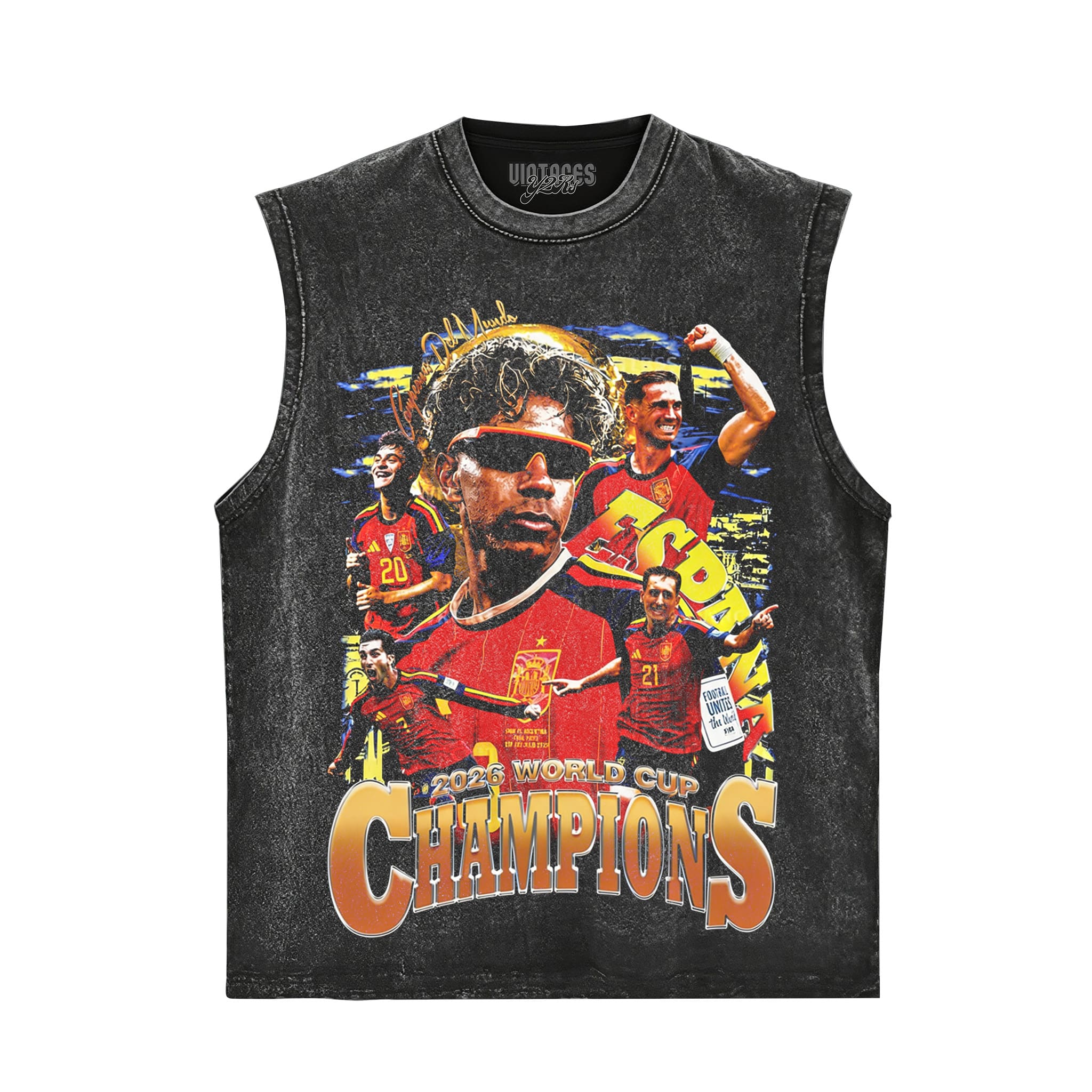 SPAIN - WC '26 CHAMPS V8 TANK TOP & TEE & LONG SLEEVE & LAYERED LS & HOODIE