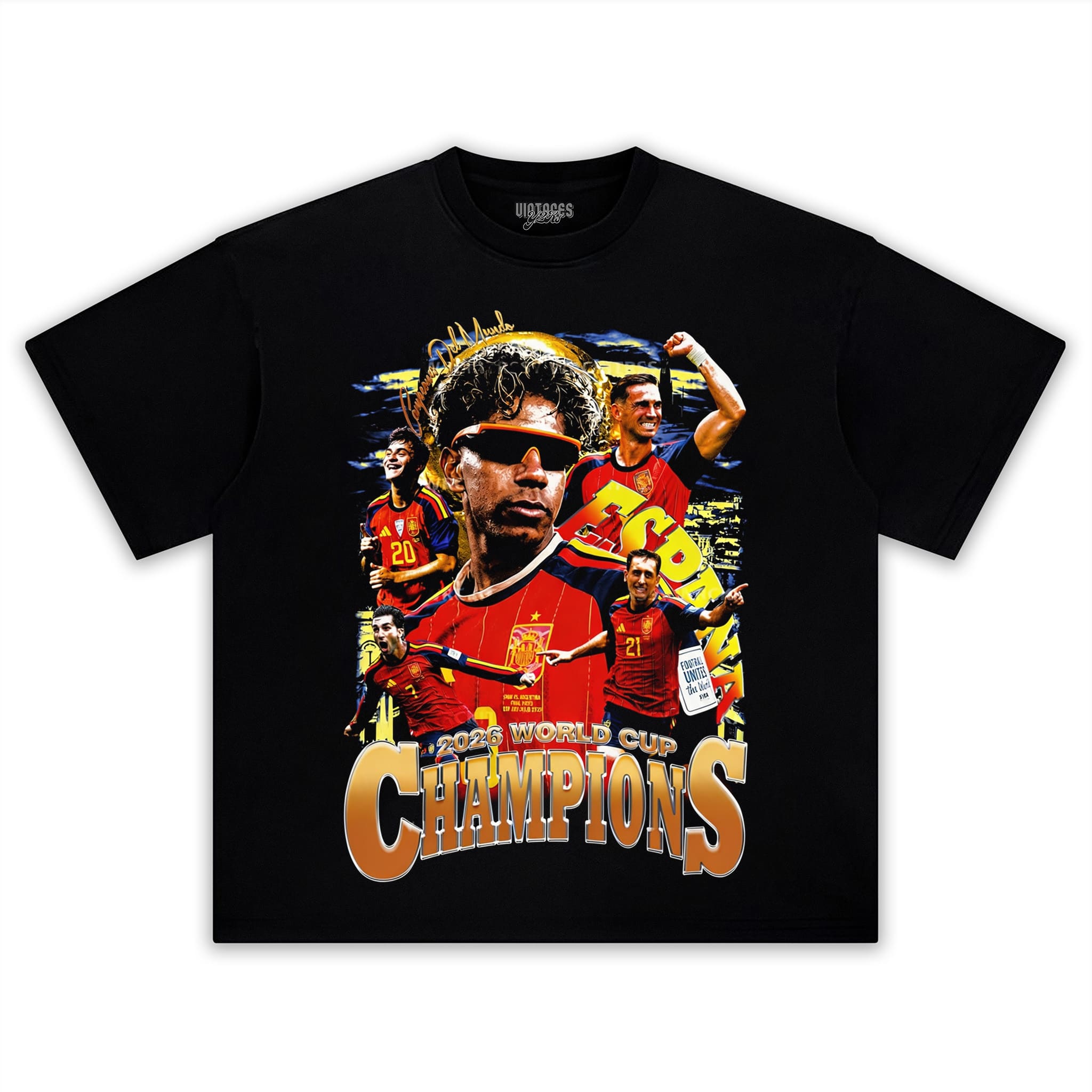 SPAIN - WC '26 CHAMPS V8 TANK TOP & TEE & LONG SLEEVE & LAYERED LS & HOODIE