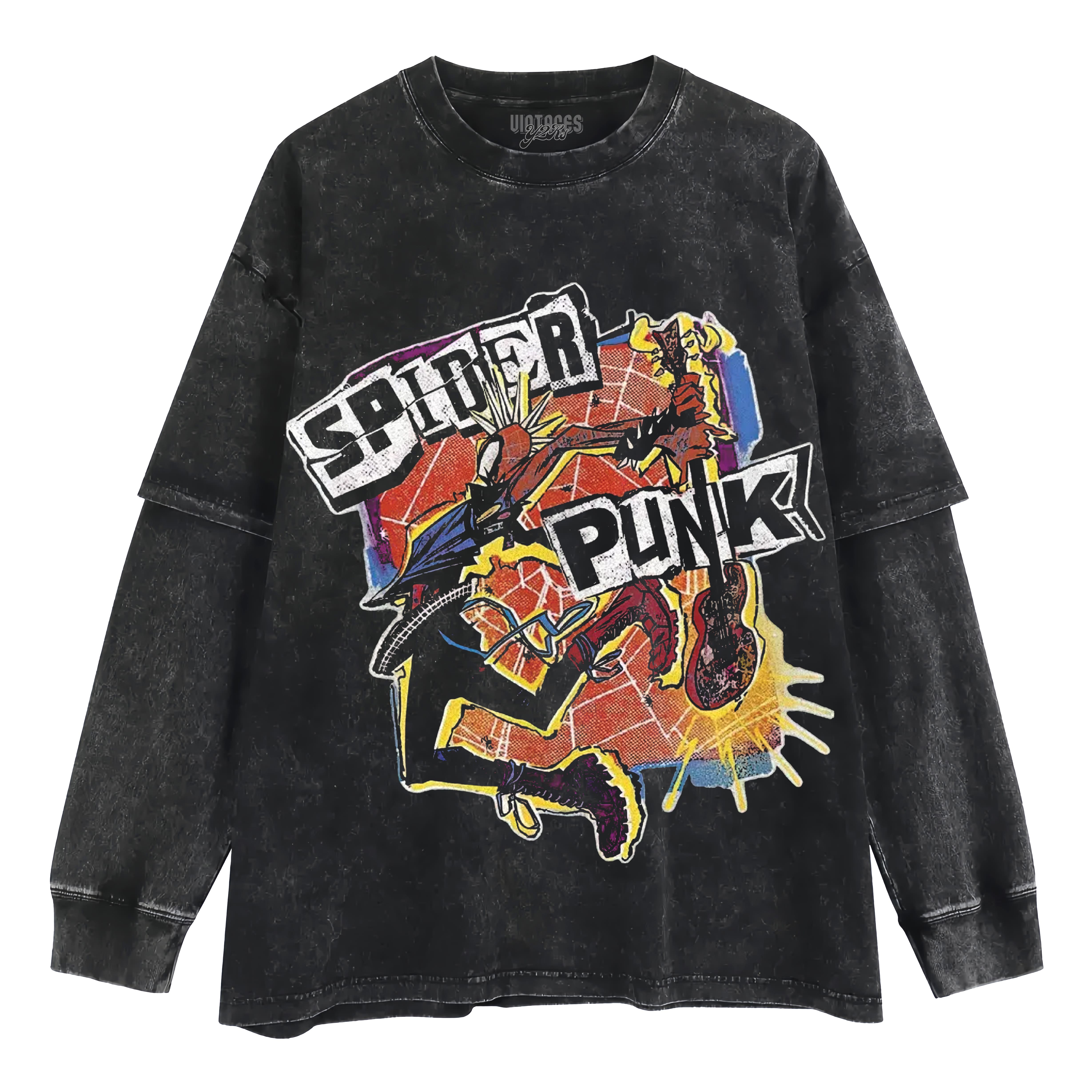 SPIDER PUNK LAYERED LONG SLEEVE