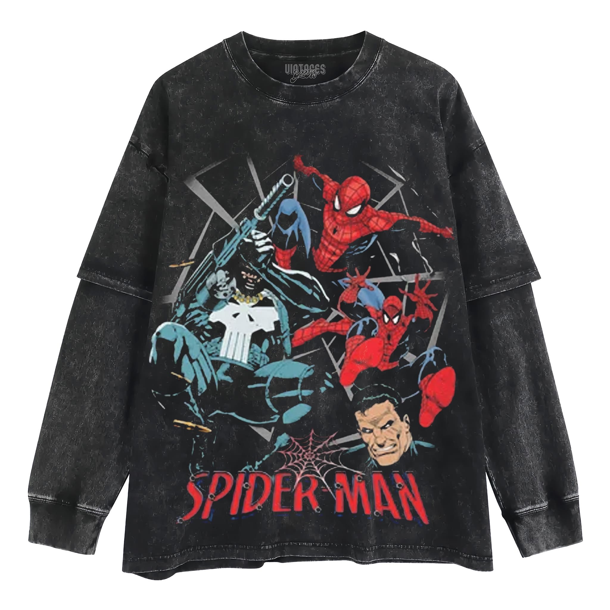 SPIDEY & PUNISHER TANK TOP & TEE & LONG SLEEVE & LAYERED LS & HOODIE