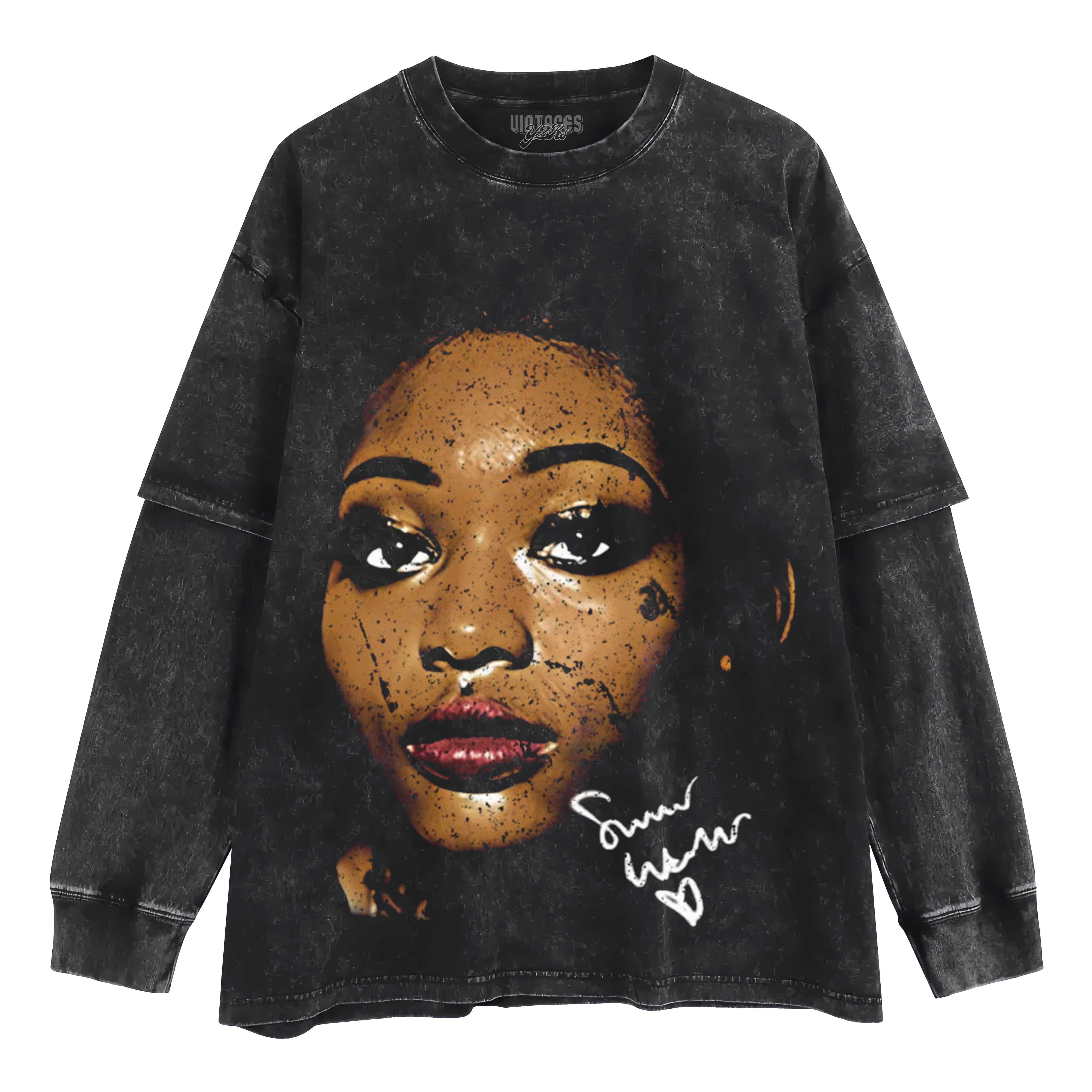 SUMMER WALKER BIG FACE TANK TOP & TEE & LONG SLEEVE & LAYERED LS & HOODIE