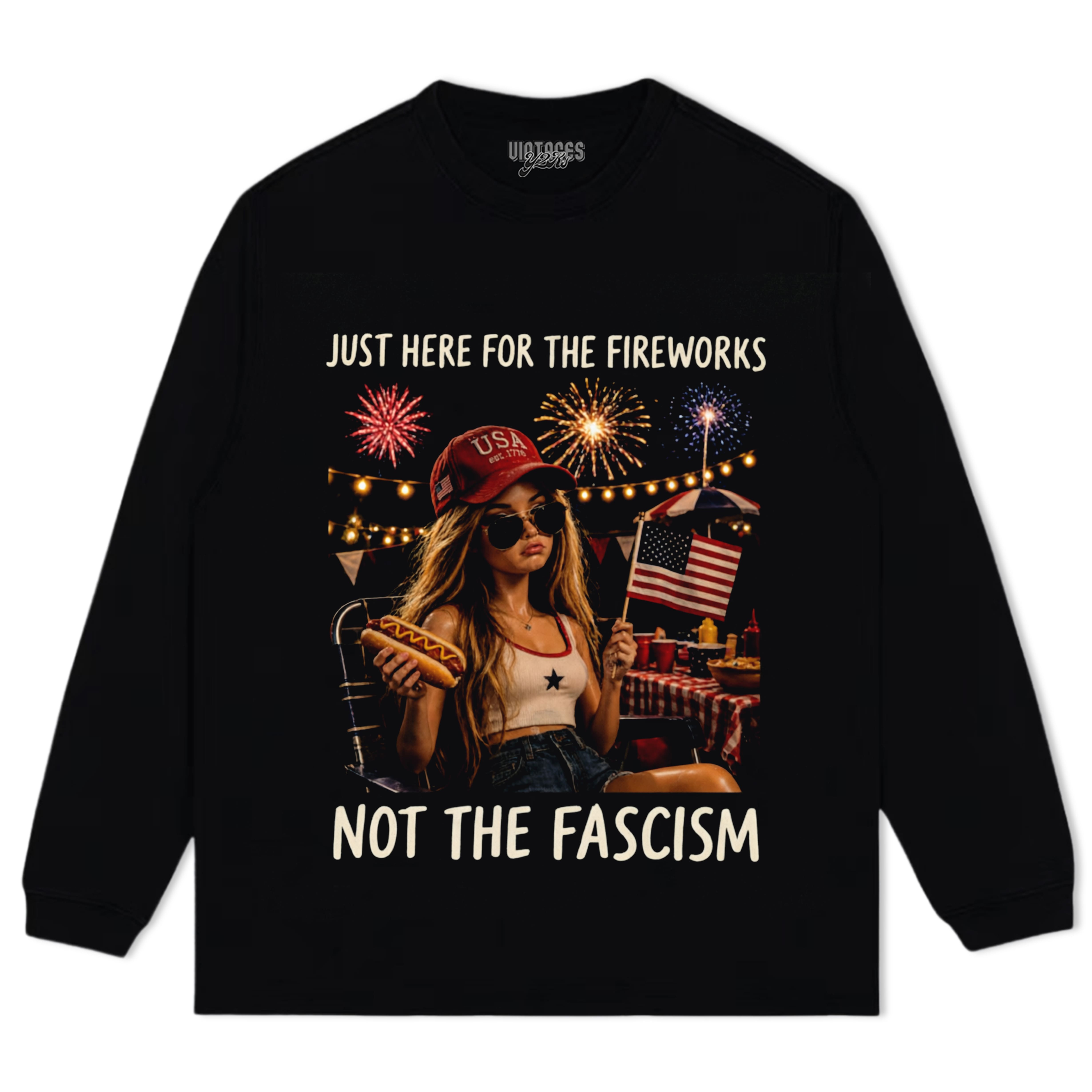 THE FIREWORKS FUNNY 4TH OF JULY - BARBIE DOLL MEME TANK TOP & TEE & LONG SLEEVE & LAYERED LS & HOODIE