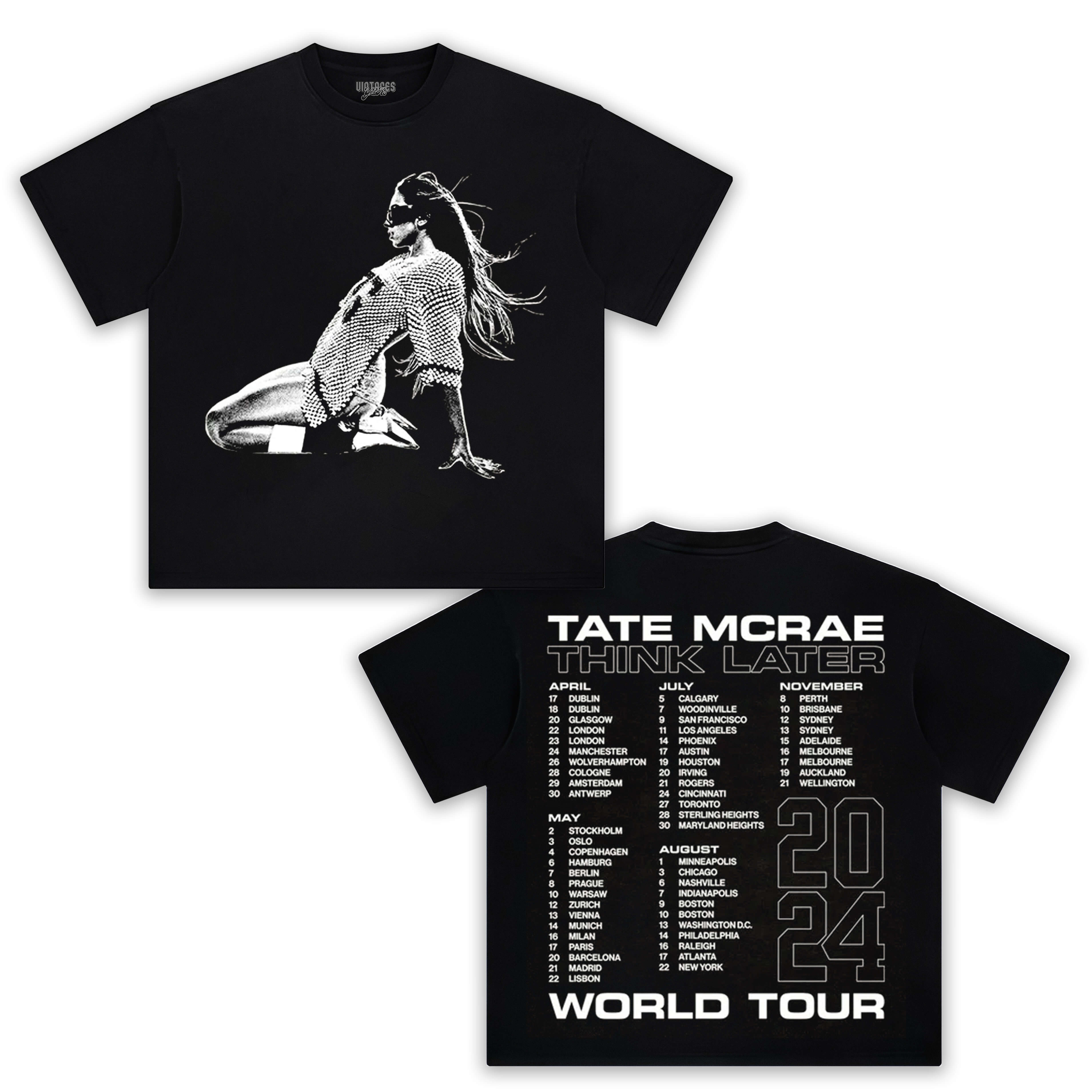 TATE MCRAE & THINK LATER WORLD TOUR V2 TEE