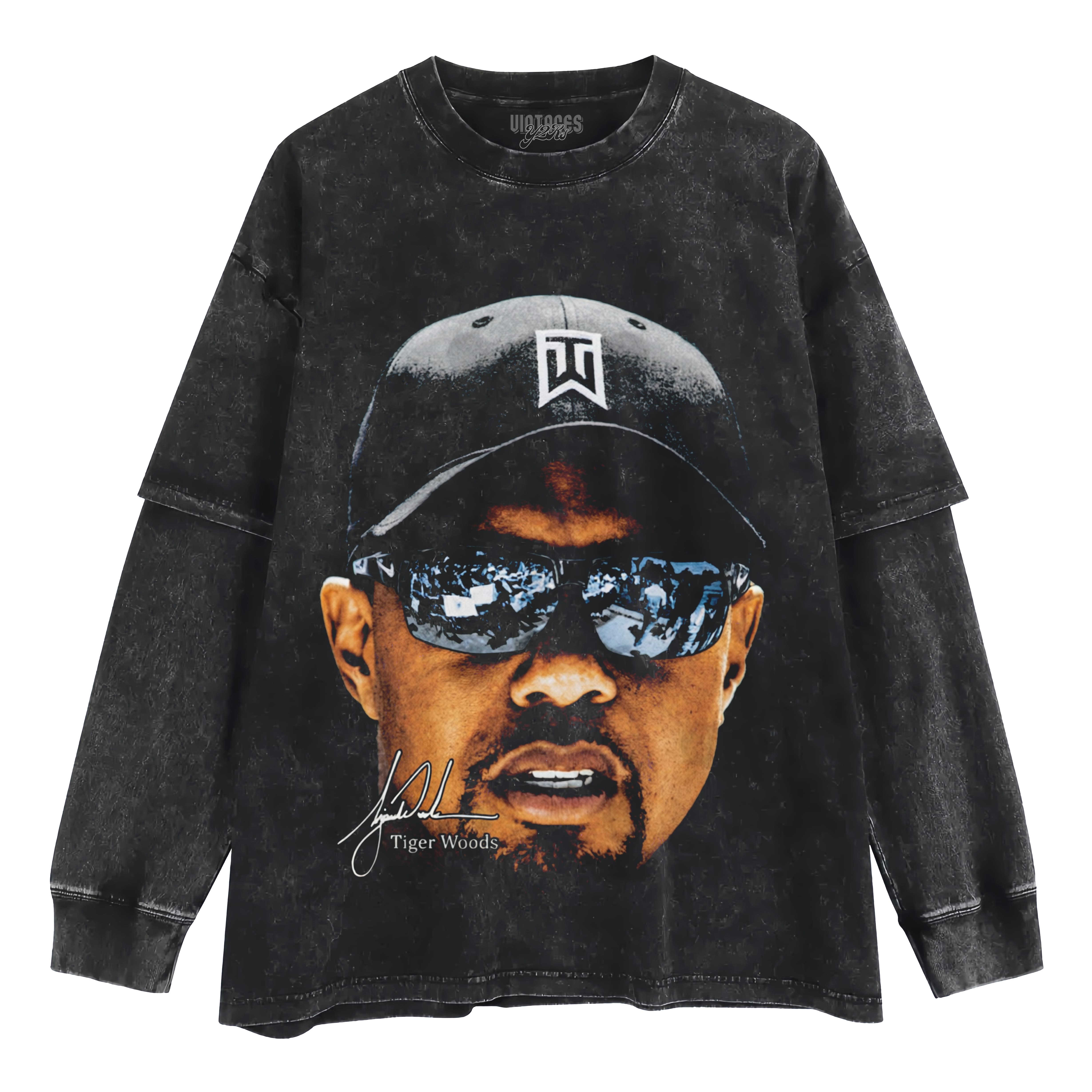 TIGER WOODS BIG FACE TANK TOP & TEE & LONG SLEEVE & LAYERED LS & HOODIE