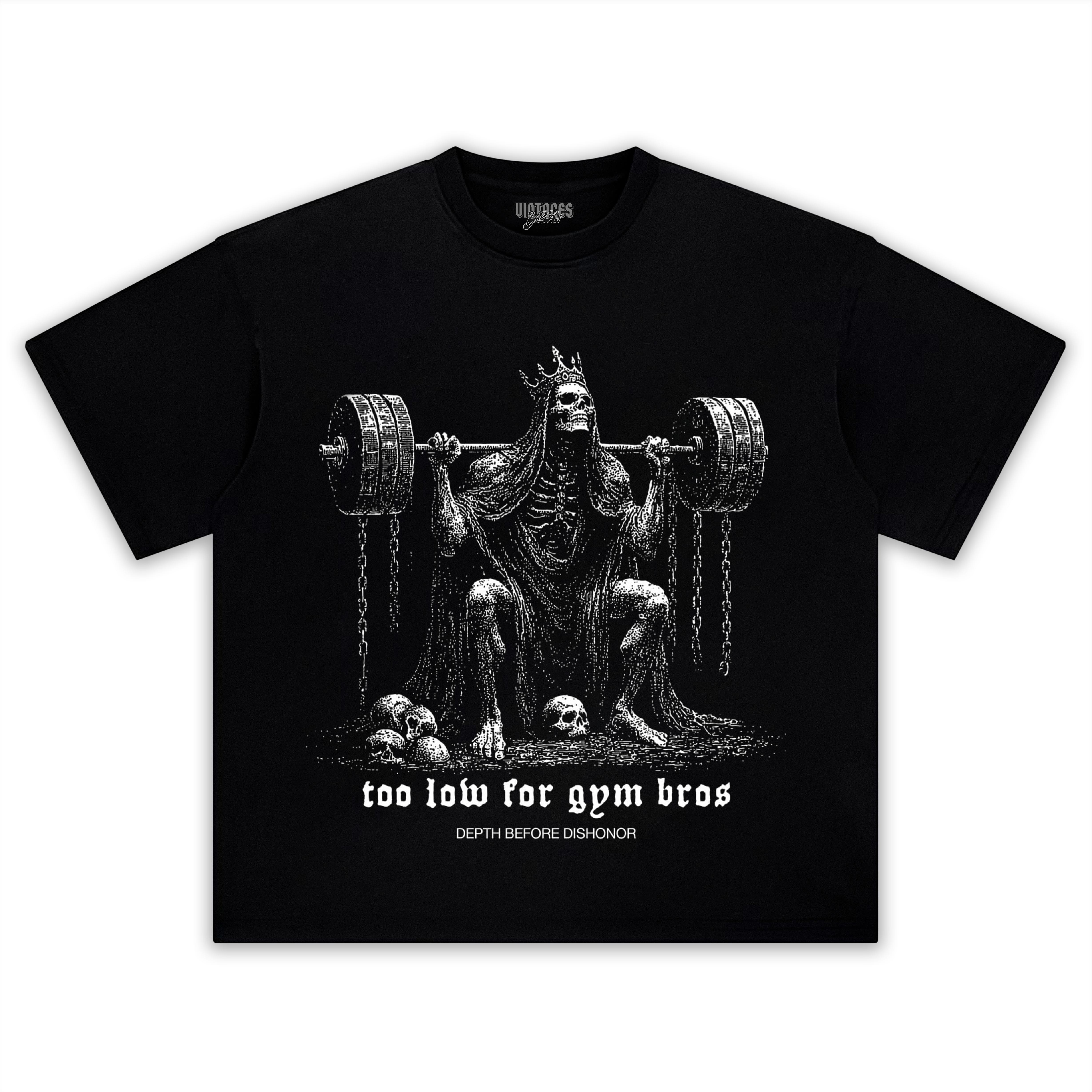 TOO LOW FOR GYM BROS GOLD V3 TANK TOP & TEE & LONG SLEEVE & LAYERED LS & HOODIE