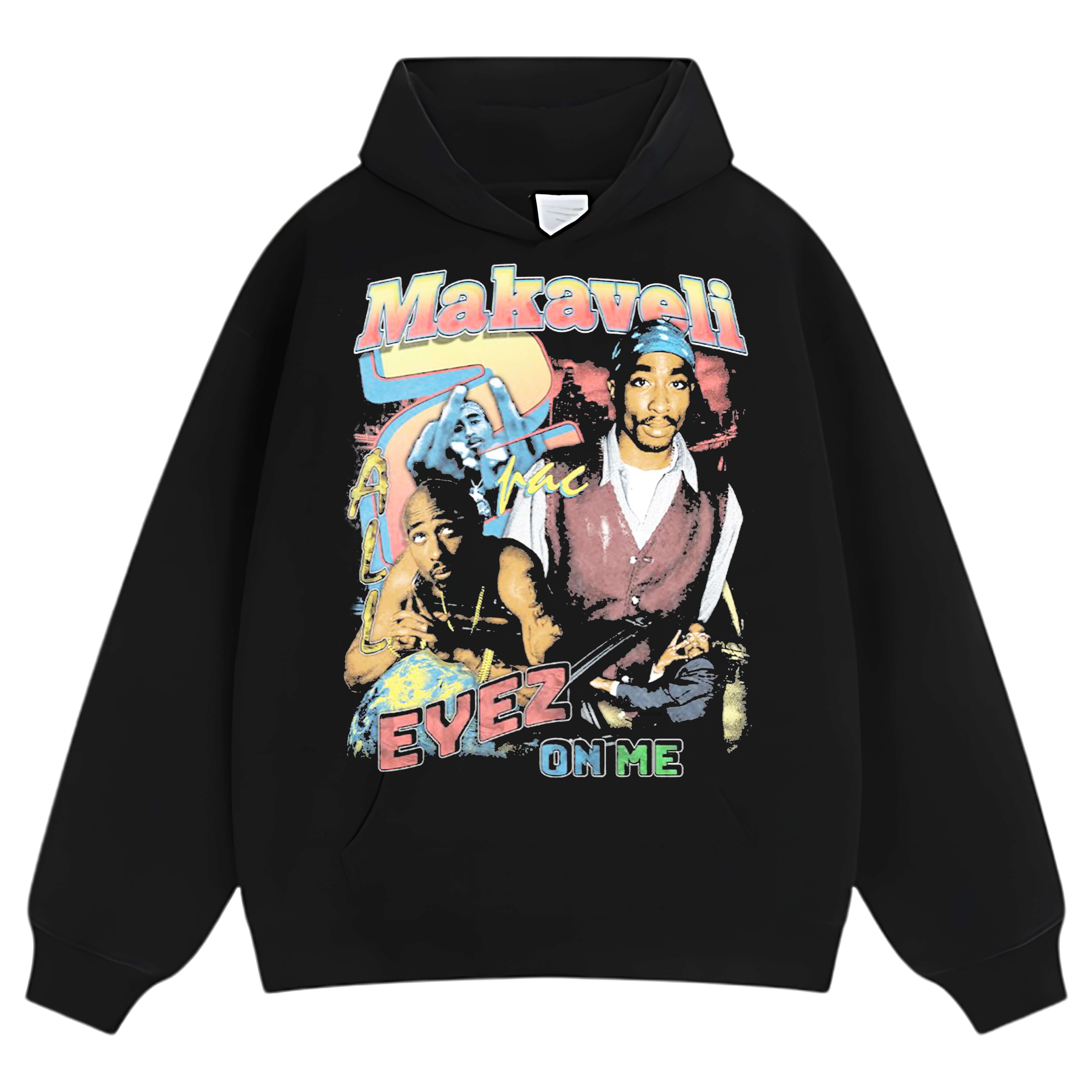 TUPAC SHAKUR & MAKAVELI EYEZ ON ME TEE & LS & HOODIE