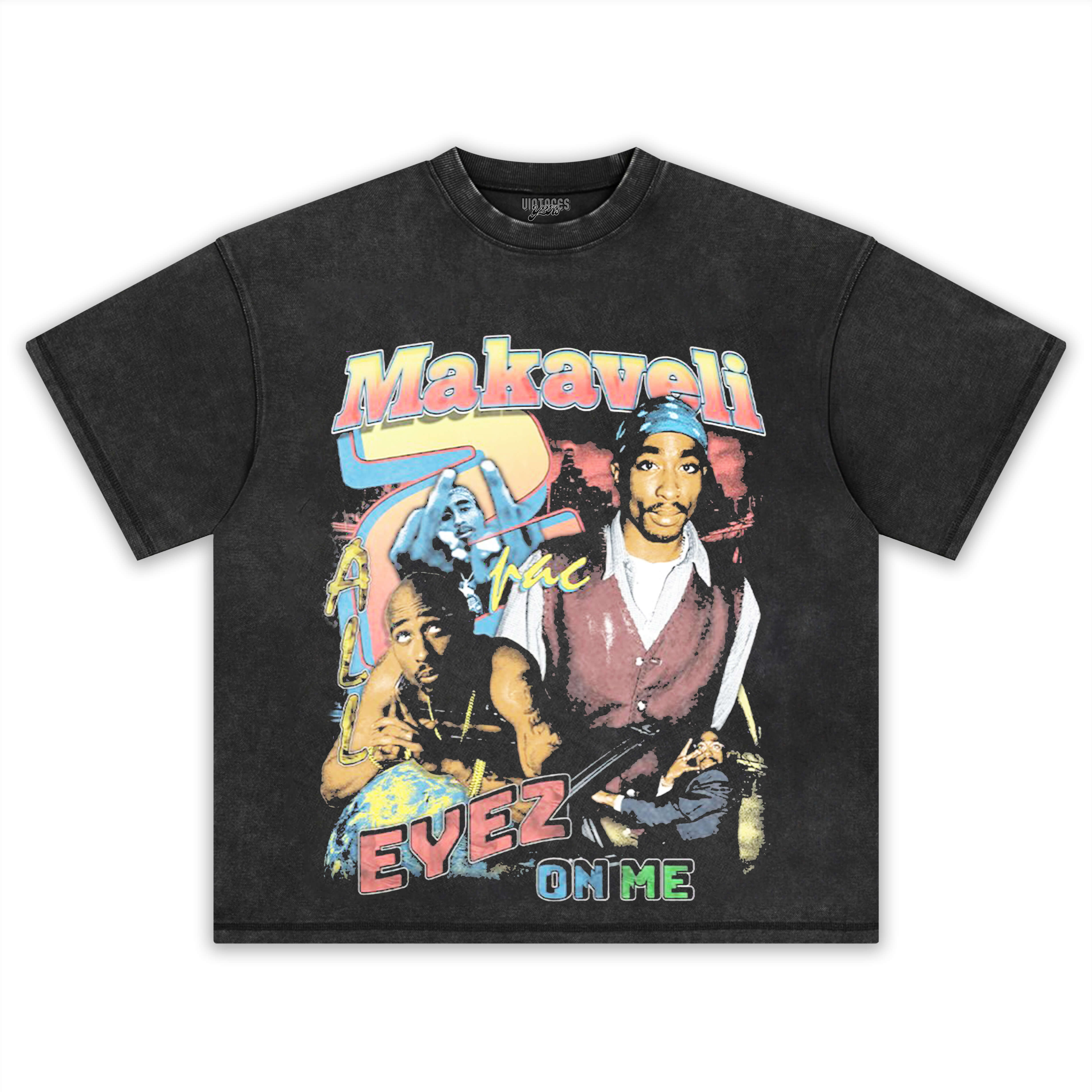 TUPAC SHAKUR & MAKAVELI EYEZ ON ME TEE & LS & HOODIE