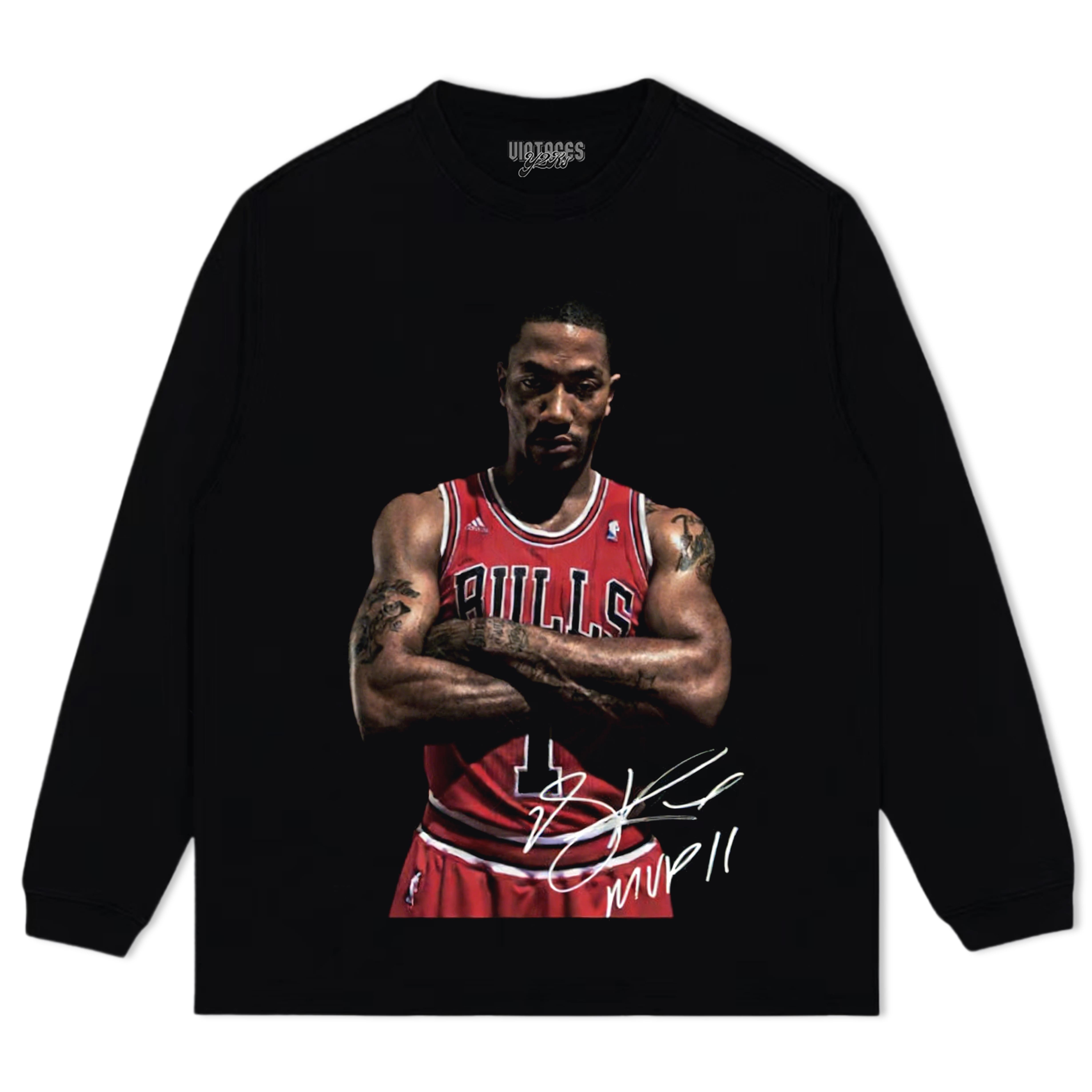 VINTAGE DERRICK ROSE CHICAGO TEE & LS & HOODIE