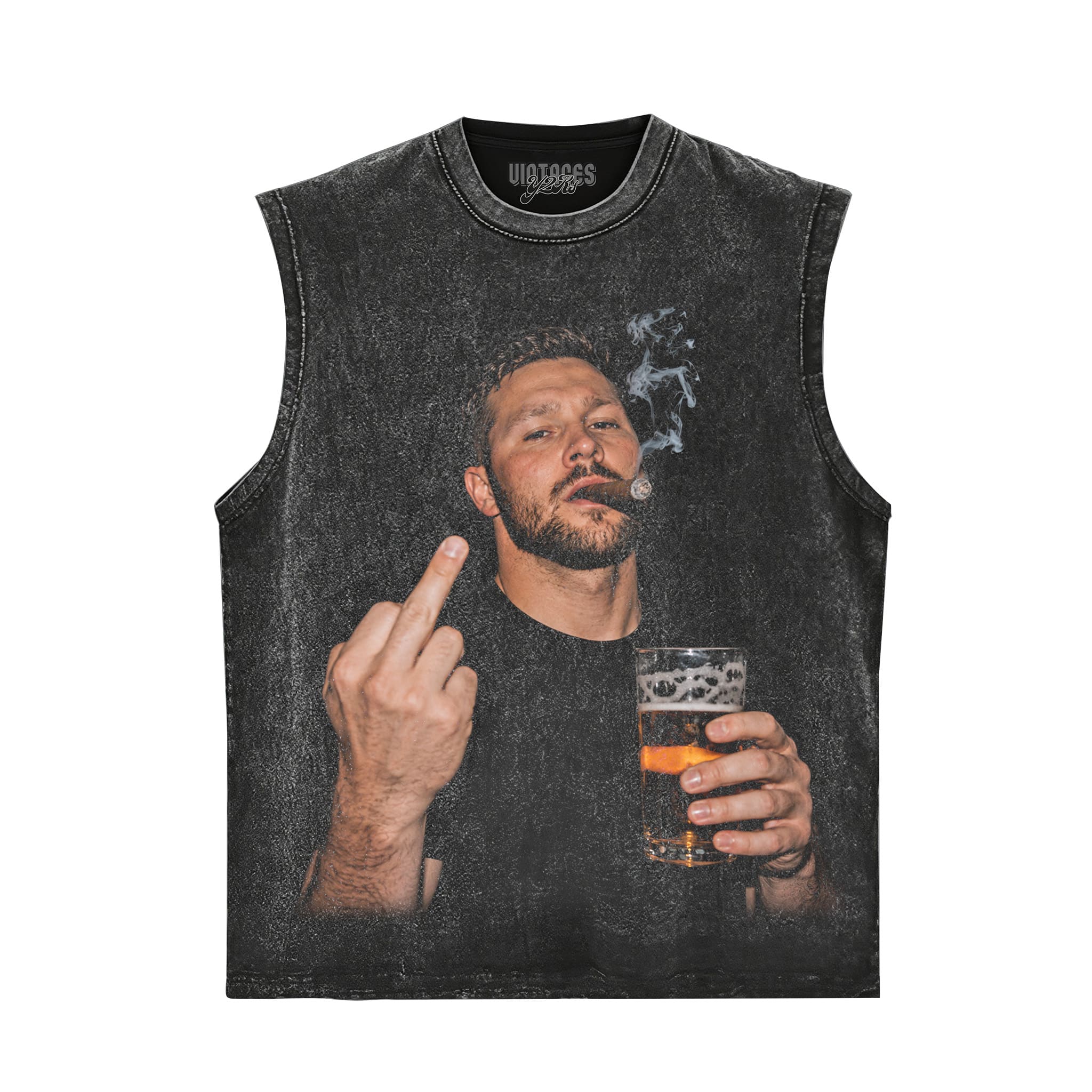 VINTAGE JOSH ALLEN FLIPPING THE BIRD MEME V2 TANK TOP & TEE & LONG SLEEVE & LAYERED LS & HOODIE