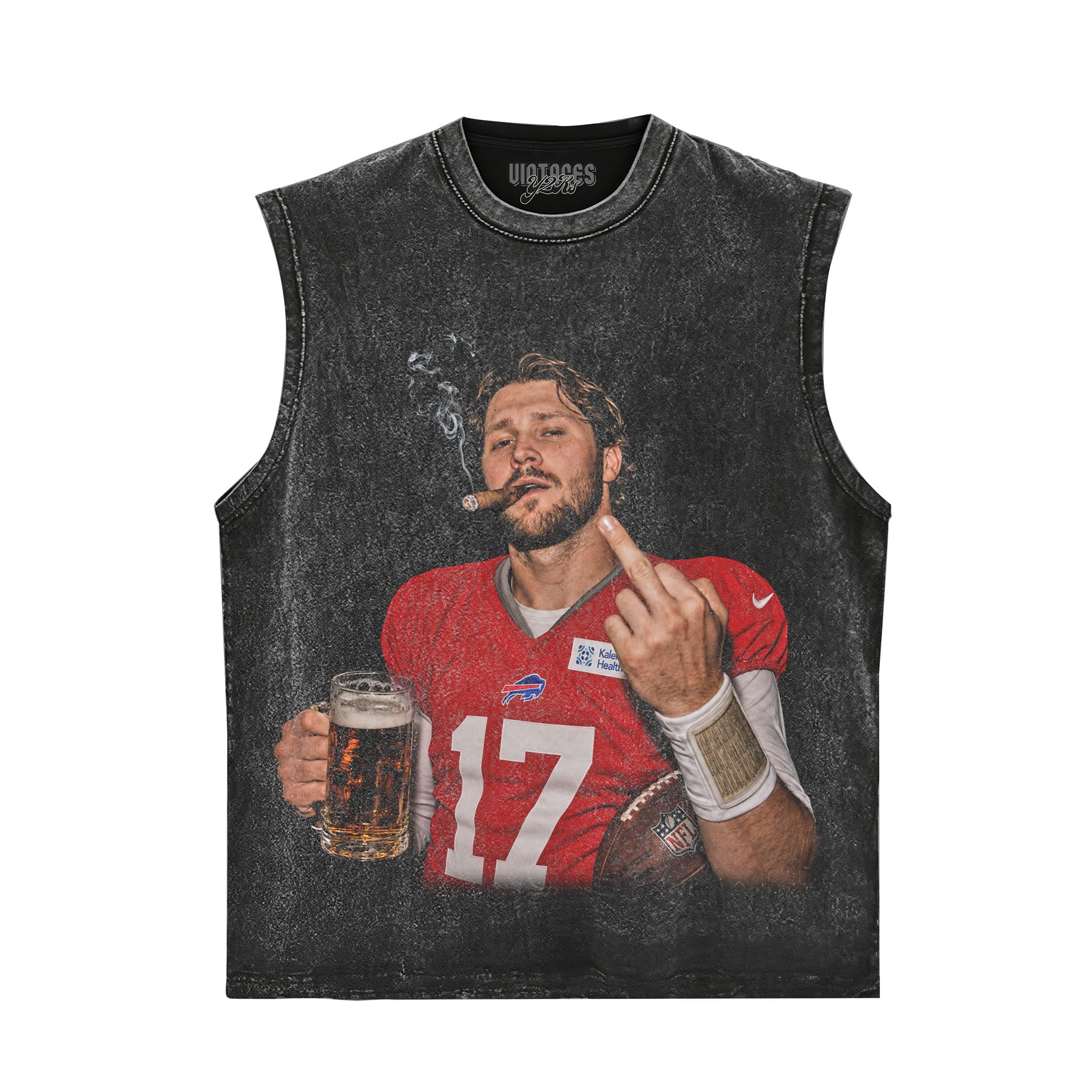 VINTAGE JOSH ALLEN FLIPPING THE BIRD MEME V3 TANK TOP & TEE & LONG SLEEVE & LAYERED LS & HOODIE