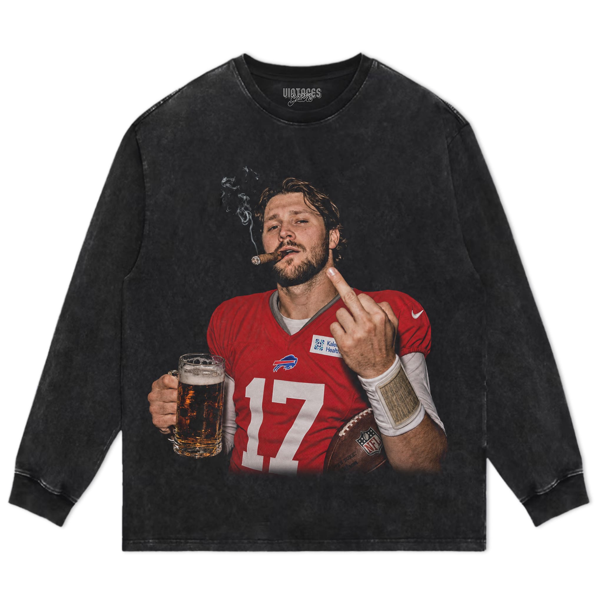 VINTAGE JOSH ALLEN FLIPPING THE BIRD MEME V3 TANK TOP & TEE & LONG SLEEVE & LAYERED LS & HOODIE