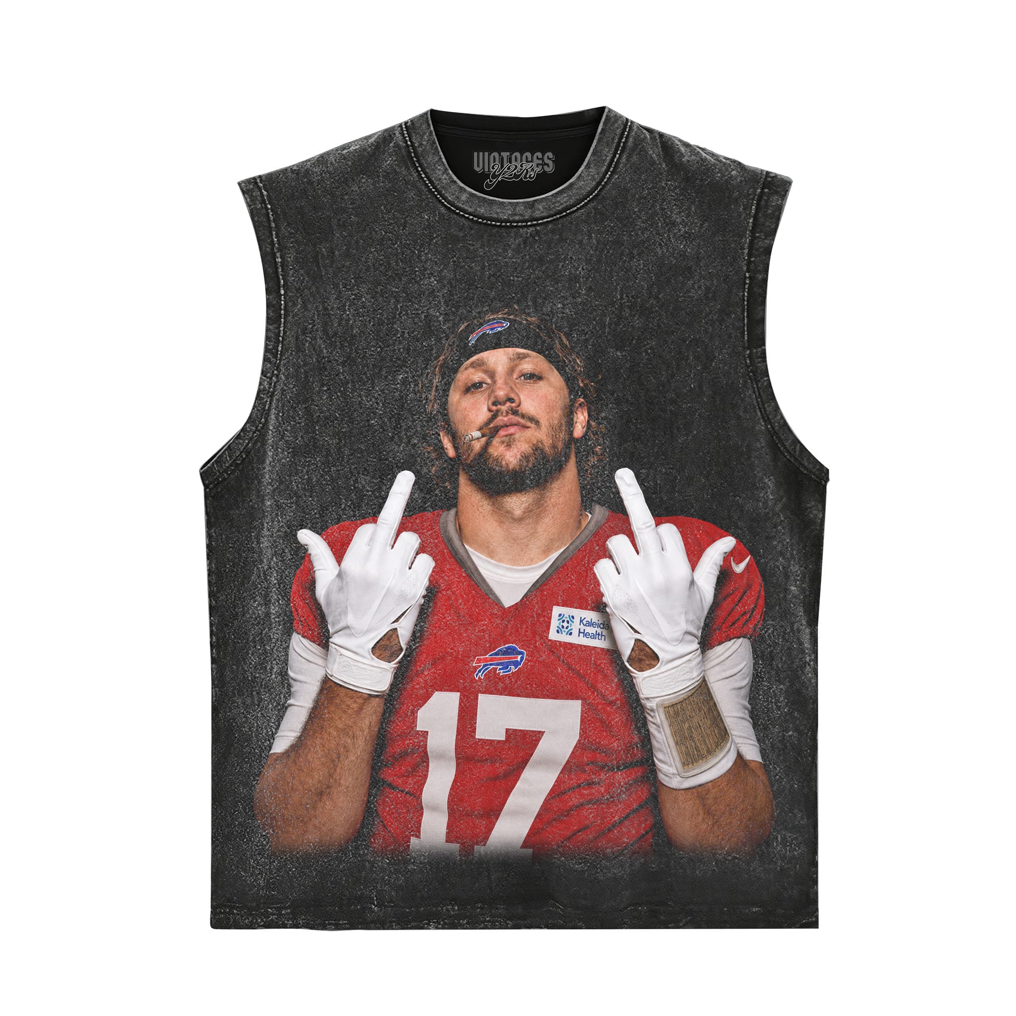VINTAGE JOSH ALLEN FLIPPING THE BIRD MEME V6 TANK TOP & TEE & LONG SLEEVE & LAYERED LS & HOODIE